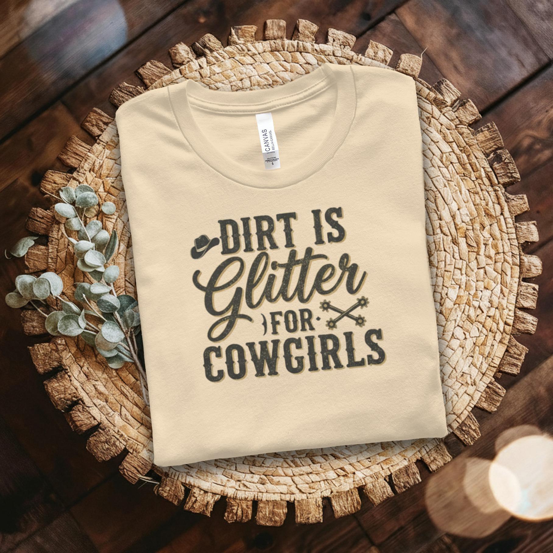 Dirt is Glitter Cowgirls T-Shirt, Country Girl Shirt, Western Shirt, Rodeo T-shirt, Funny Cowgirl Tee, Gift for Cowgirl, Girl Power Shirt