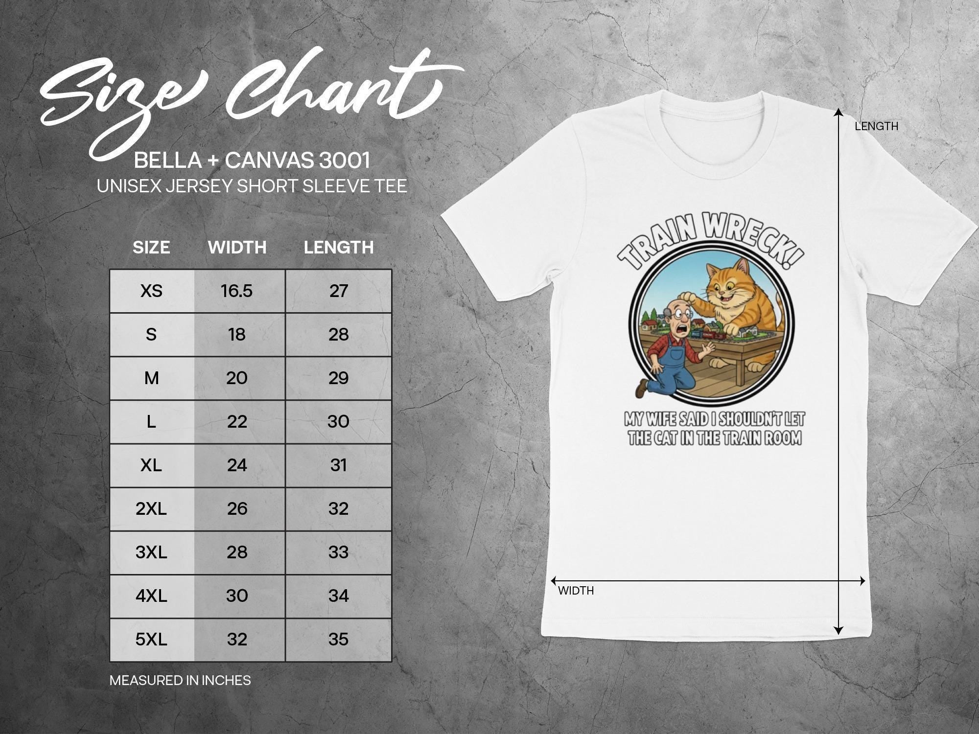 Train Wreck T-Shirt, Funny Cat Shirt, Model Train Humor Tee, Man Cave Shirt, Gift for Train Lovers, Cat Lover Shirt, Hobbyist Shirt