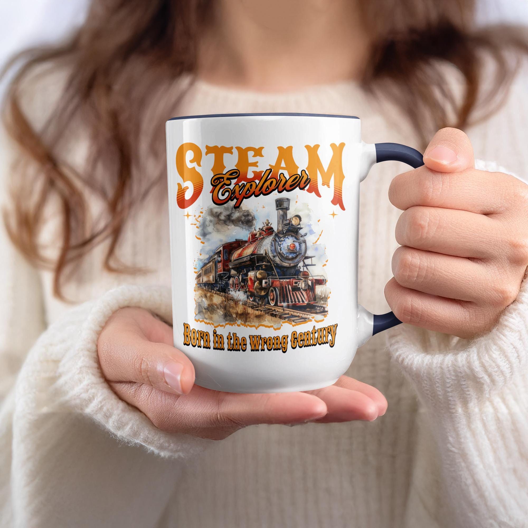 Steam Explorer Mug, Born in Wrong Century Mug, Train Enthusiast Mug, Steam Train Mug, Explorer Gift, Born in Wrong Century, Train Gift