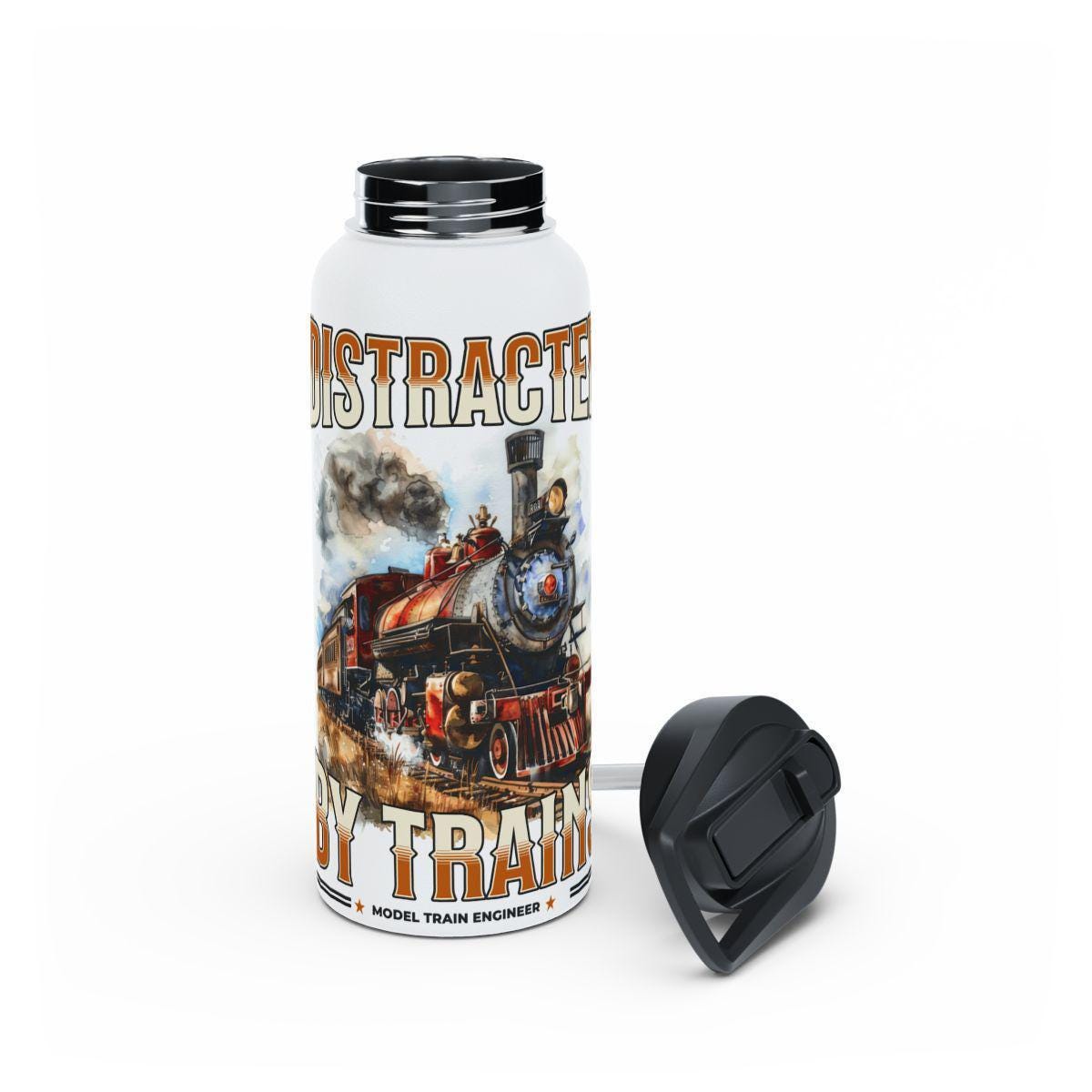 Distracted by Trains Mug, Train Lover Gift, Model Train Engineer Present, Train Enthusiast Mug, Locomotive Mug, Train Gift Idea