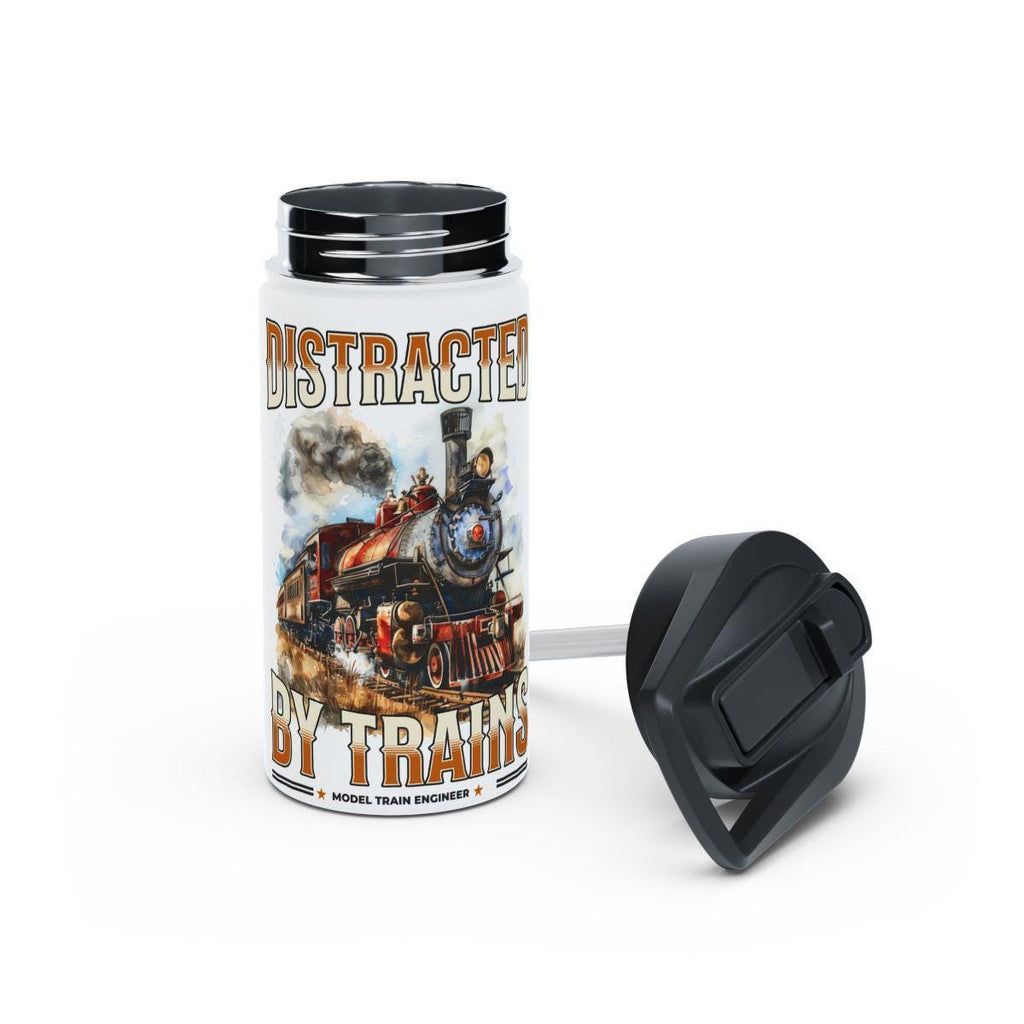 Distracted by Trains Mug, Train Lover Gift, Model Train Engineer Present, Train Enthusiast Mug, Locomotive Mug, Train Gift Idea