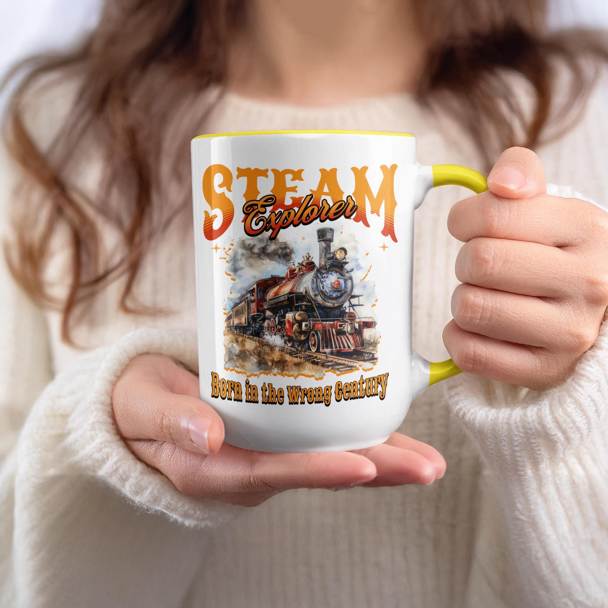 Steam Explorer Mug, Born in Wrong Century Mug, Train Enthusiast Mug, Steam Train Mug, Explorer Gift, Born in Wrong Century, Train Gift