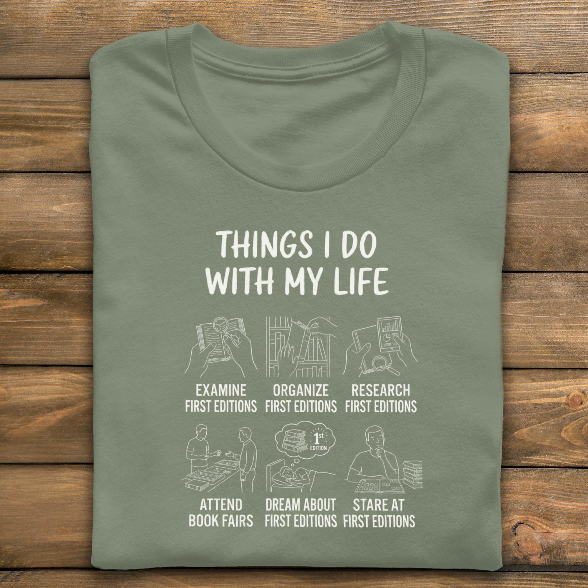 First Edition Book Collector T-Shirt, Bookworm Gifts, Literary Shirt, Book Lover Apparel, Reader Tee, Bibliophile Shirt, Bookish Gifts