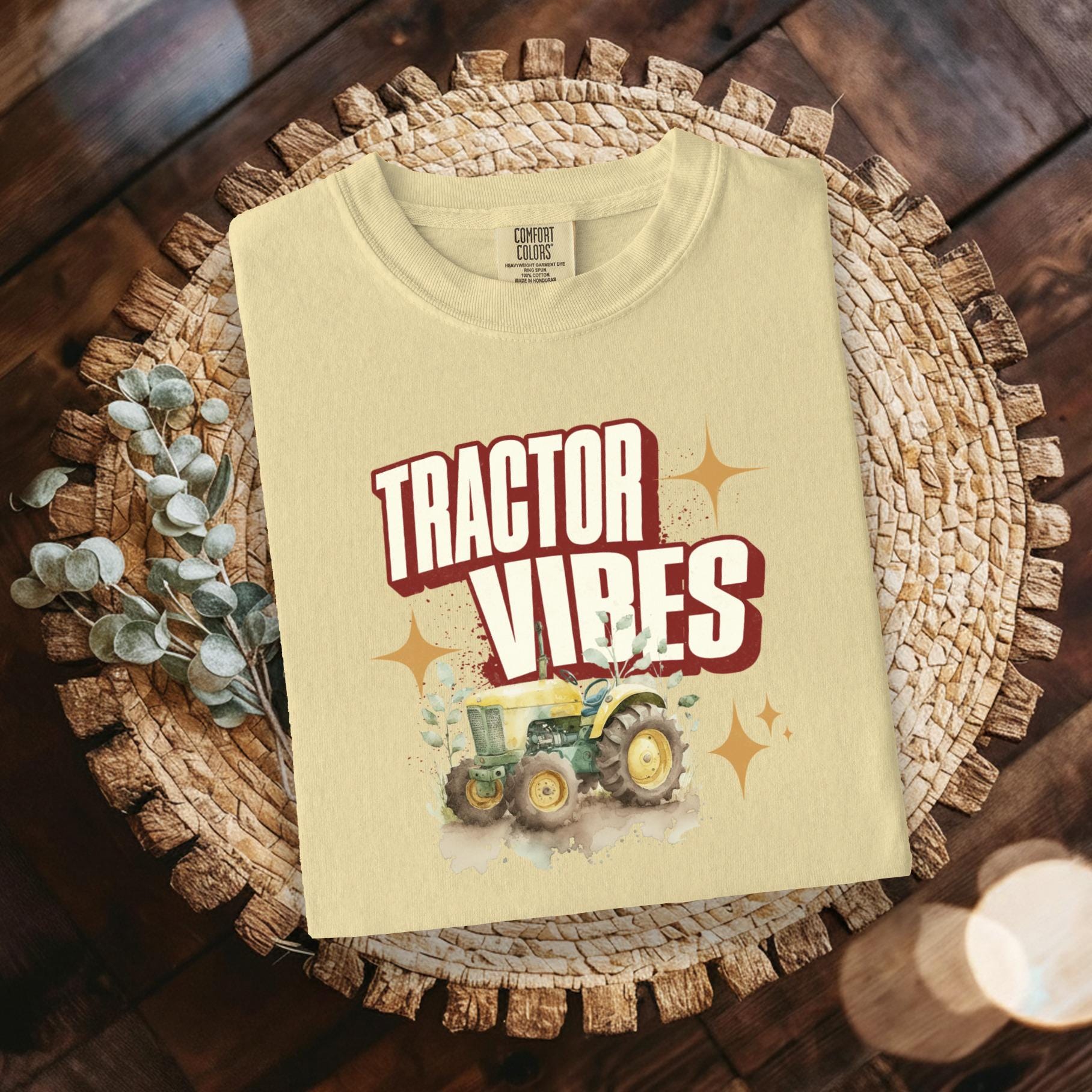 Tractor Vibes Shirt, Farm Life Tee, Country Clothing, Rustic Tractor Graphic Shirt, Rural Apparel, Vintage Farm Shirt, Tractor Lover Gift
