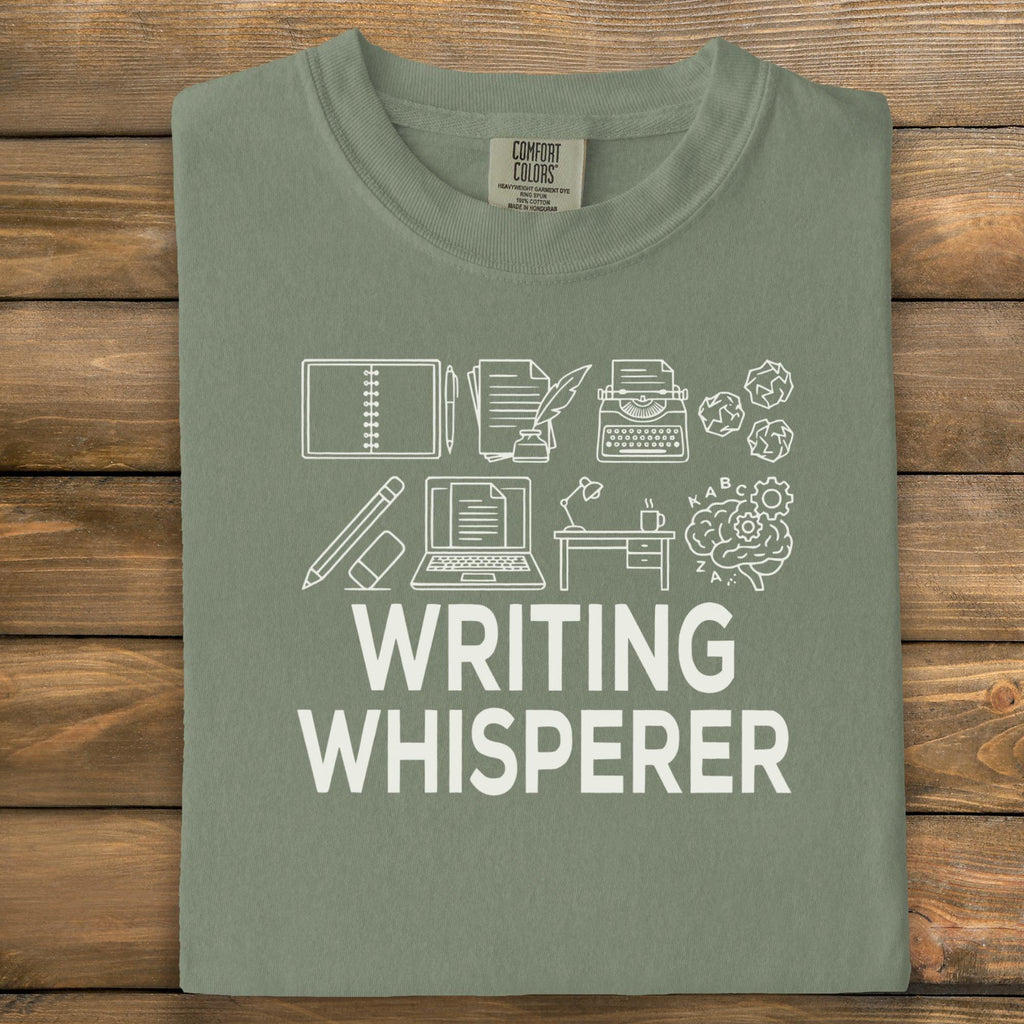 Writing Whisperer Shirt, Author Gift Tee, Literary Enthusiast T-Shirt, Writer's Apparel, Book Lover Shirt, Unique Writing Gift