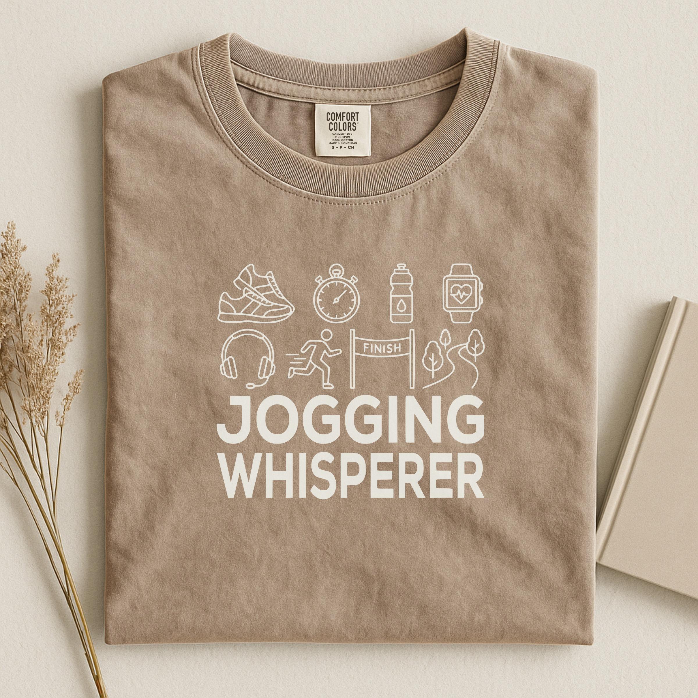 Jogging Whisperer T-Shirt, Runner Gift for Jogging Enthusiasts, Fitness Tee, Unisex Running Shirt, Motivational Sports Top