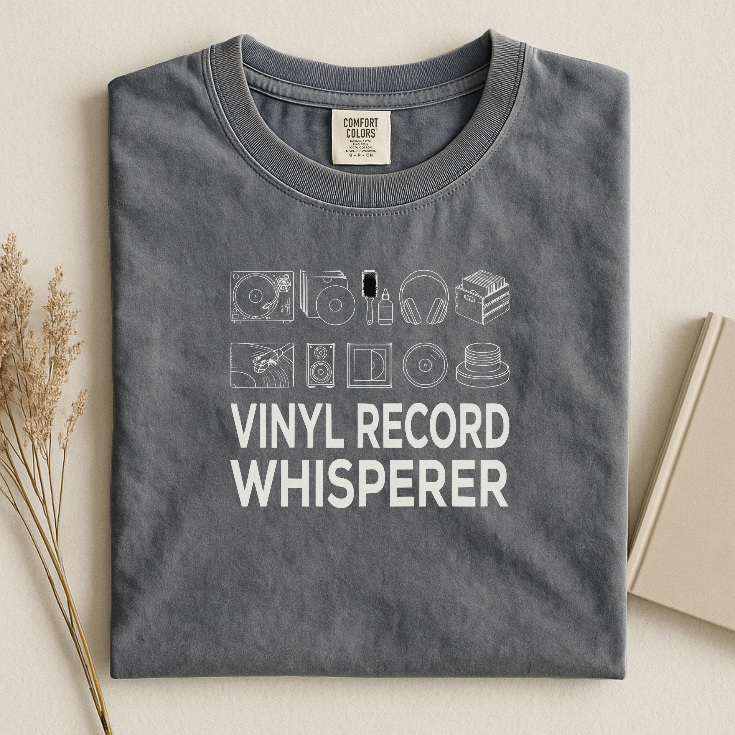 Vinyl Record Whisperer Shirt, Music Lover Tee, Retro Vinyl Record T-Shirt, Gift for Record Collector, Funny Music Shirt