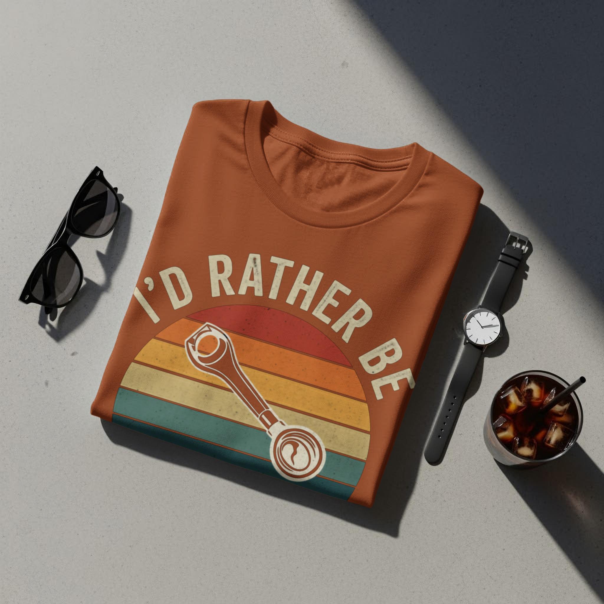 Vintage I'd Rather Be Coffee T-Shirt, Retro Coffee Lover Tee, Funny Caffeine Shirt, Gift for Coffee Enthusiasts, Unisex Clothing