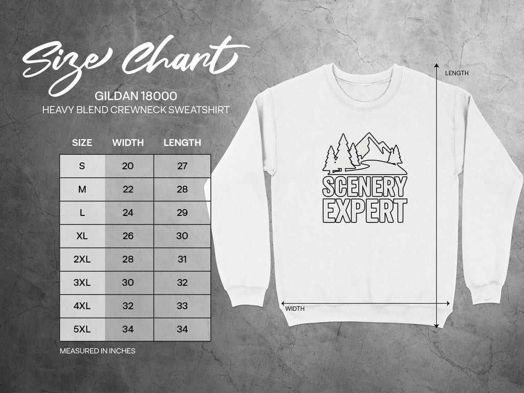 Scenery Expert Sweatshirt, Adventure Lover Crewneck, Outdoorsy Gift Idea, Hiking Enthusiast Pullover, Nature Inspired Apparel