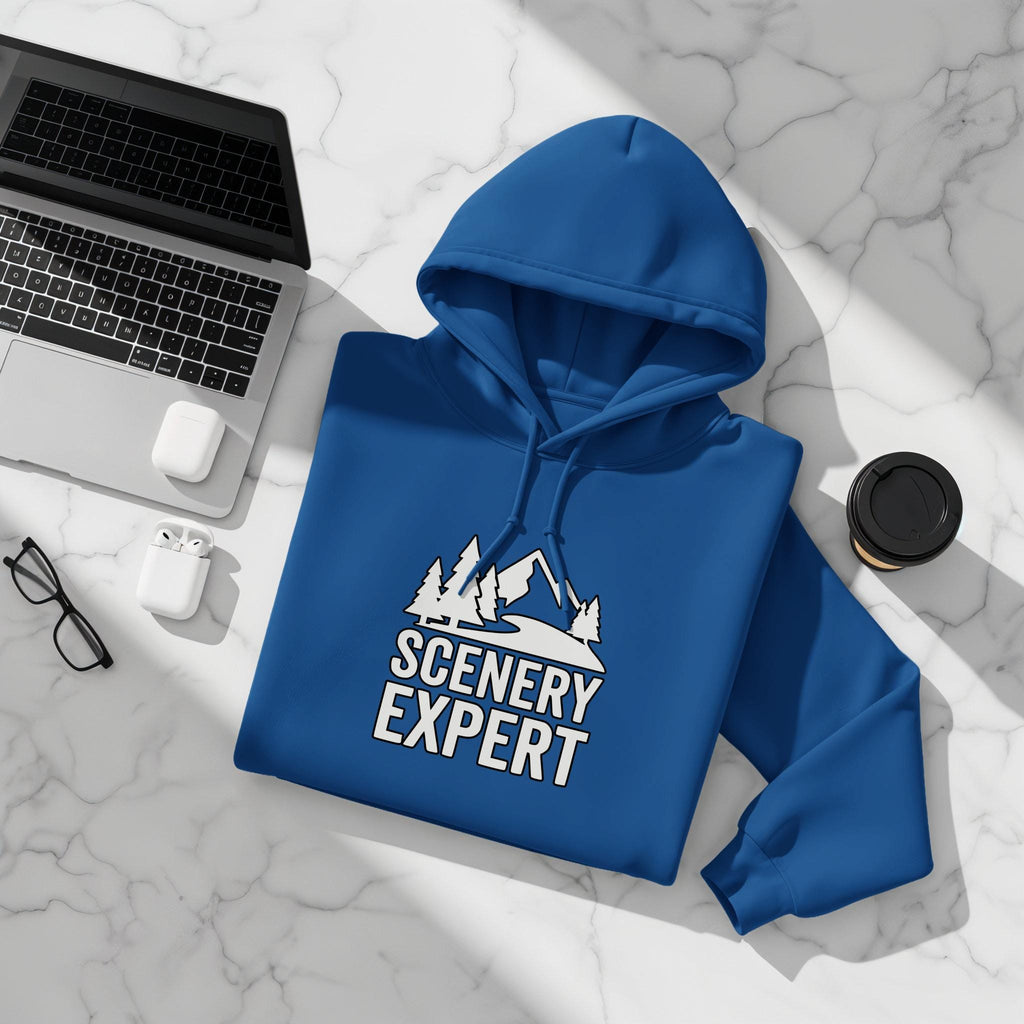 Scenery Expert Hoodie, Outdoor Lover Gift, Hiking Enthusiast Sweatshirt, Nature Lover Apparel, Adventurer Gear, Unisex Pullover