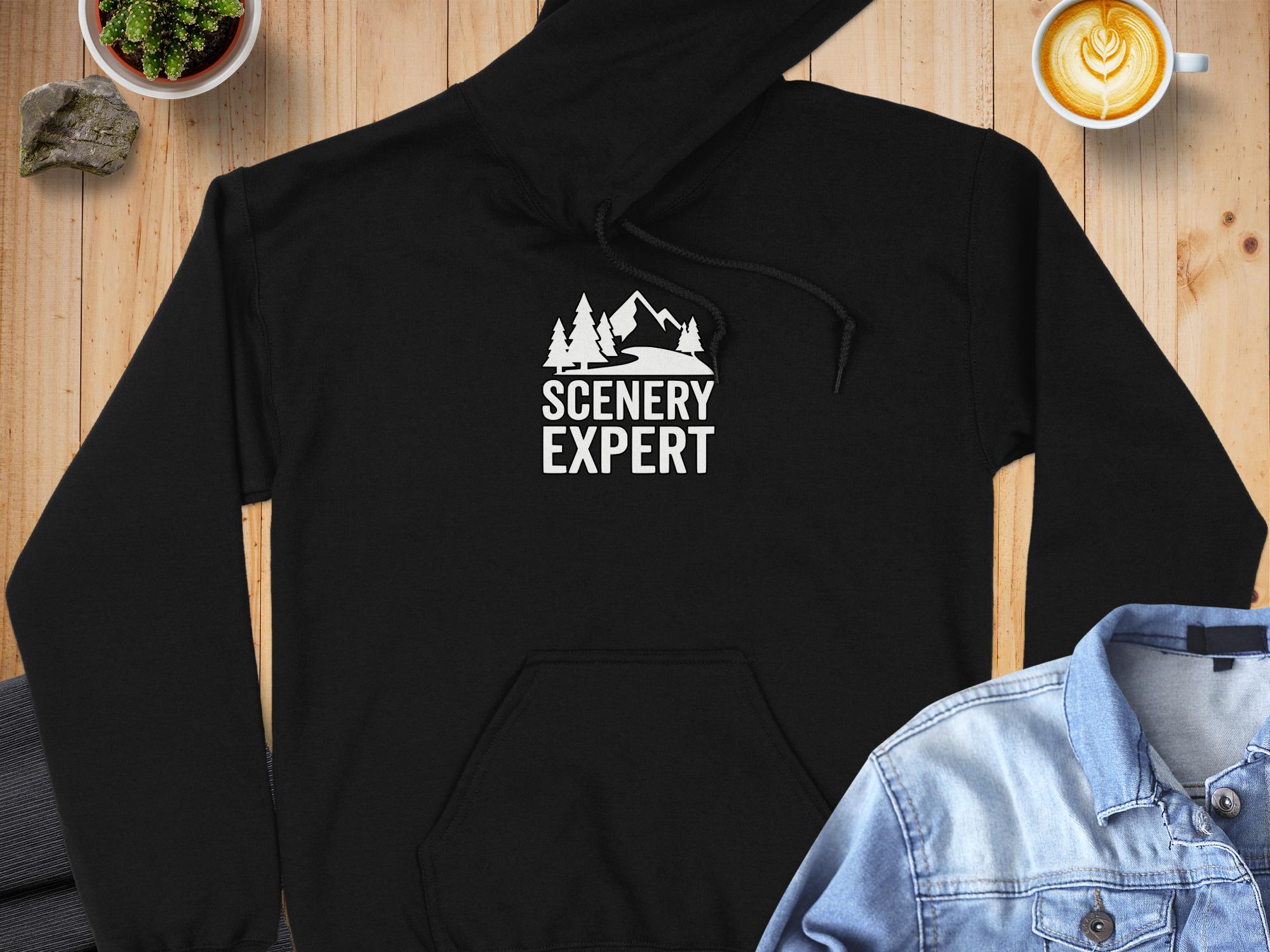 Scenery Expert Hoodie, Unisex Pullover Hoodie, Outdoors Lover Gift, Nature Enthusiast Sweatshirt, Adventure Hoodie, Camping Apparel, Cozy