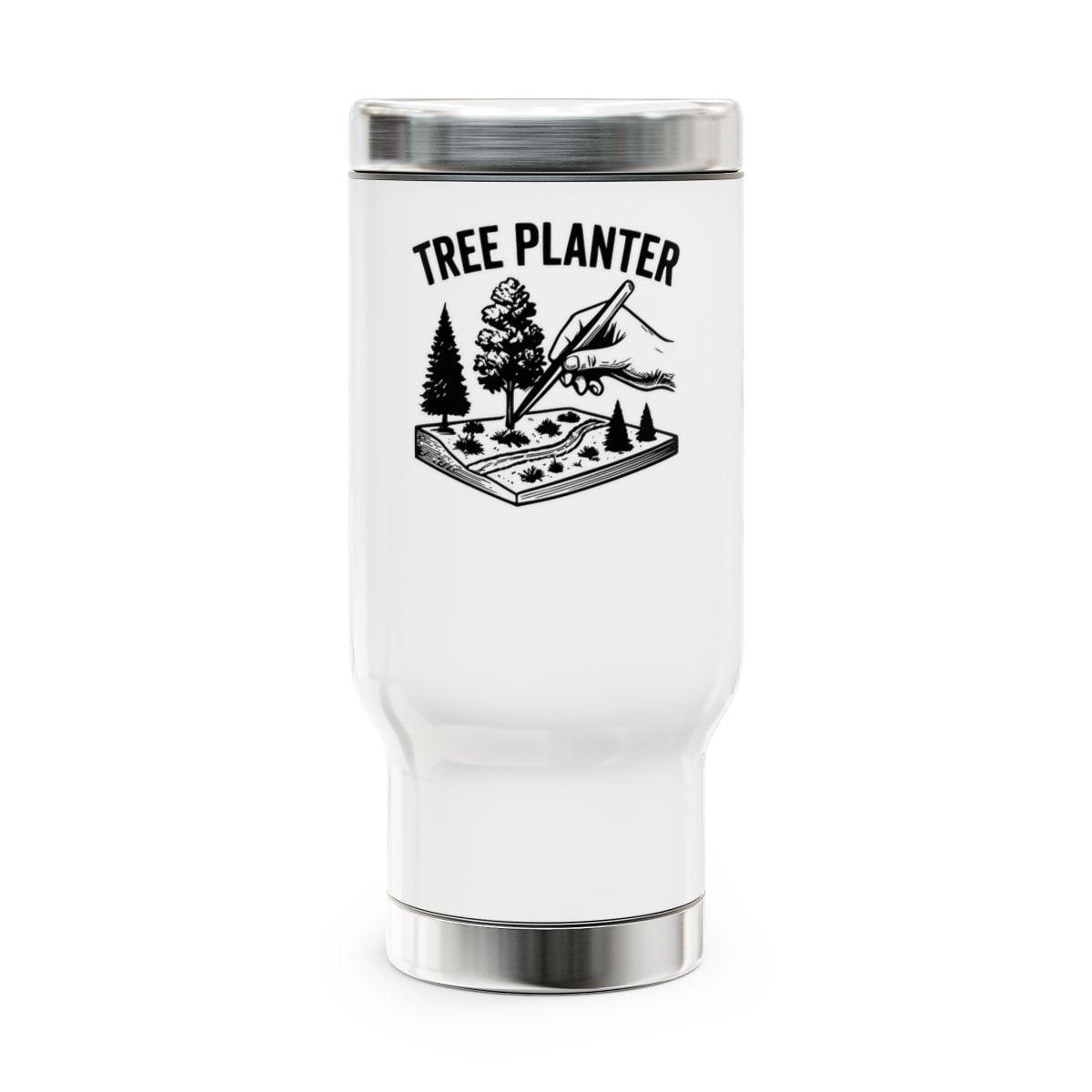 Tree Planter Travel Mug, Eco-Friendly Tumbler, Reusable Coffee Cup, Sustainable Gift Idea, Nature Lover's Drinkware
