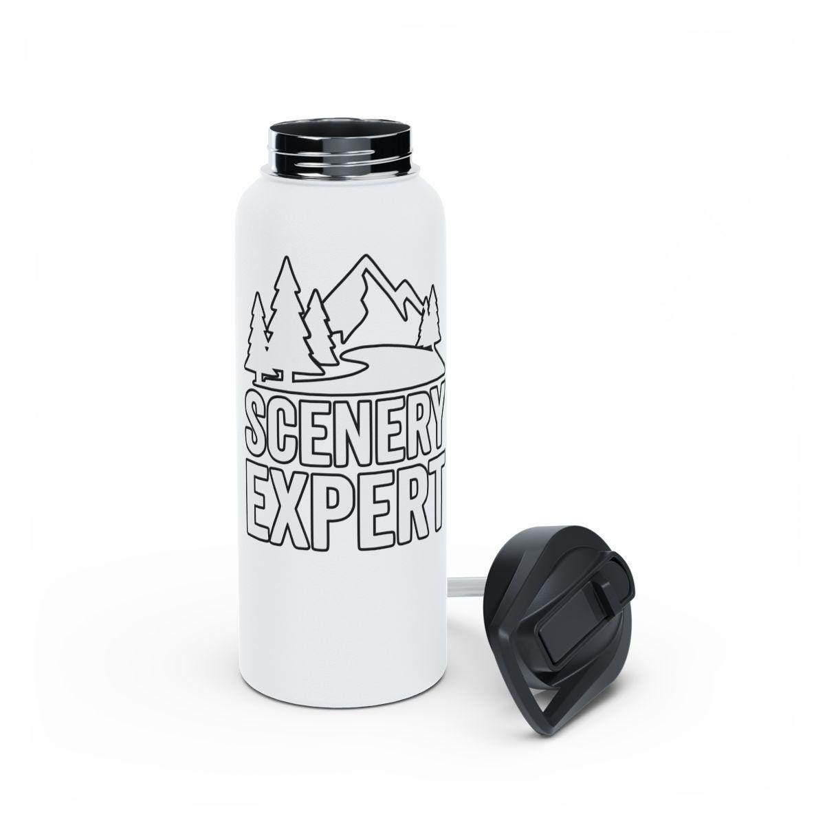 Scenery Expert Water Bottle, Hiking Enthusiast Gift, Adventure Lover Tumbler, Outdoorsy Gift Idea, Travel Flask, Camping Gear