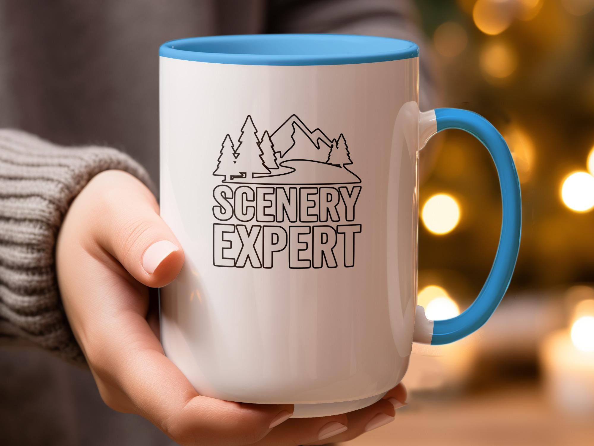Scenery Expert Mug, Coffee Cup for Nature Lovers, Outdoorsy Gift, Hiking Adventure Mug, Camper Gift Idea, Mountain Mug, Travel Cup