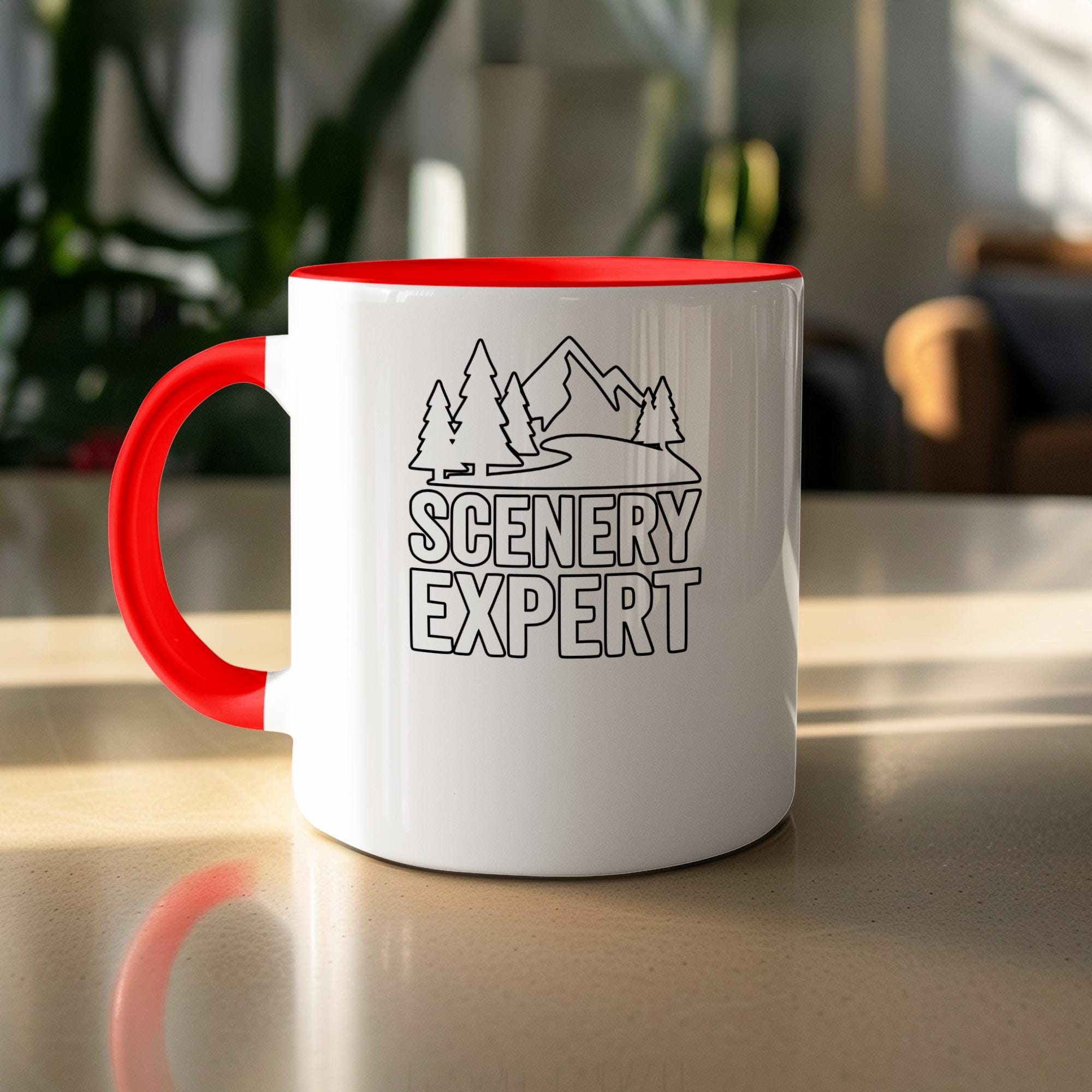 Scenery Expert Mug, Outdoor Lover Gift, Nature Enthusiast Coffee Cup, Hiking Adventure Present, Mountain Lover Mug, Cute Camper Mug