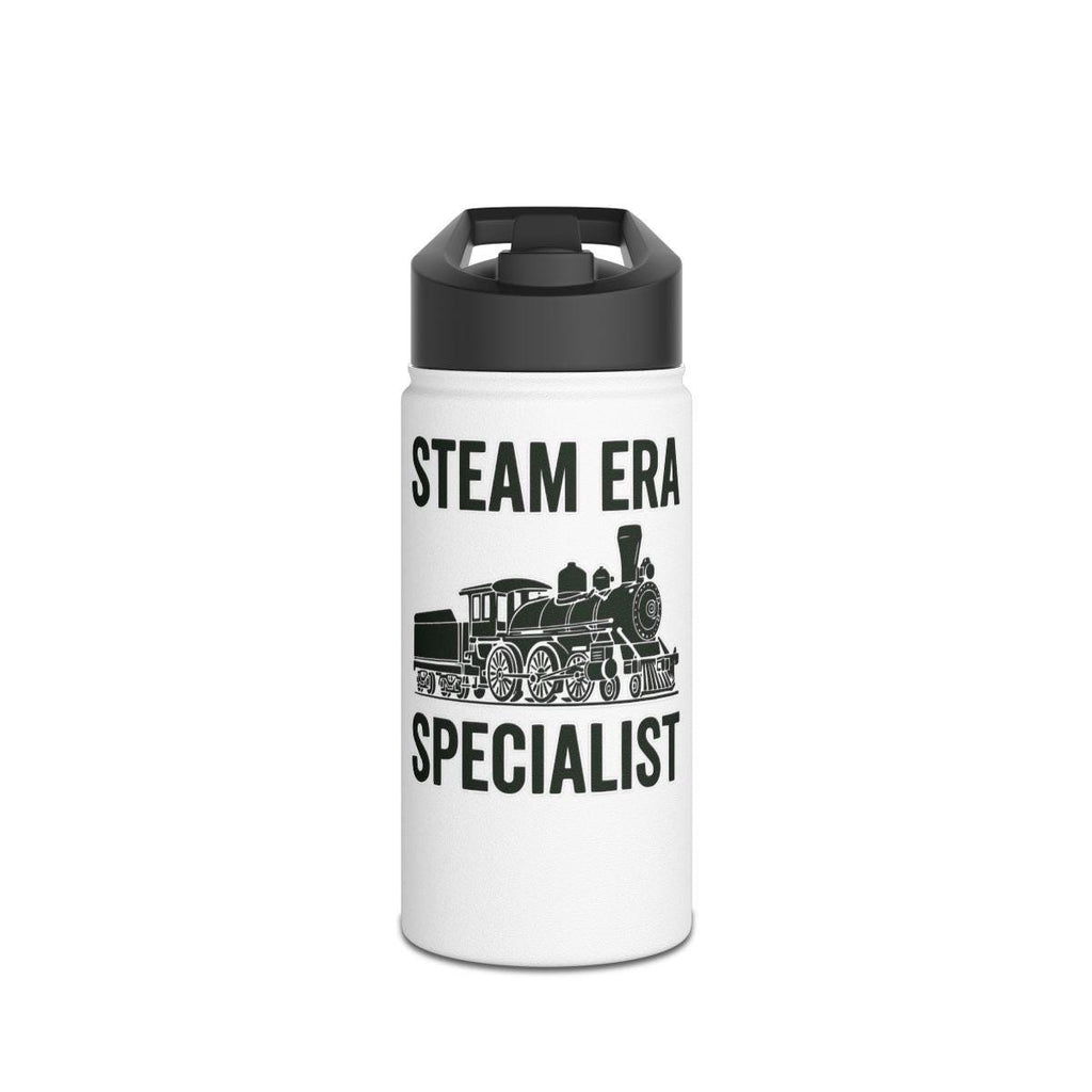 Steam Era Specialist Water Bottle, Vintage Train Design, Locomotive Enthusiast Gift, Train Lover Gift, Travel Flask, Keeps Drinks Cold