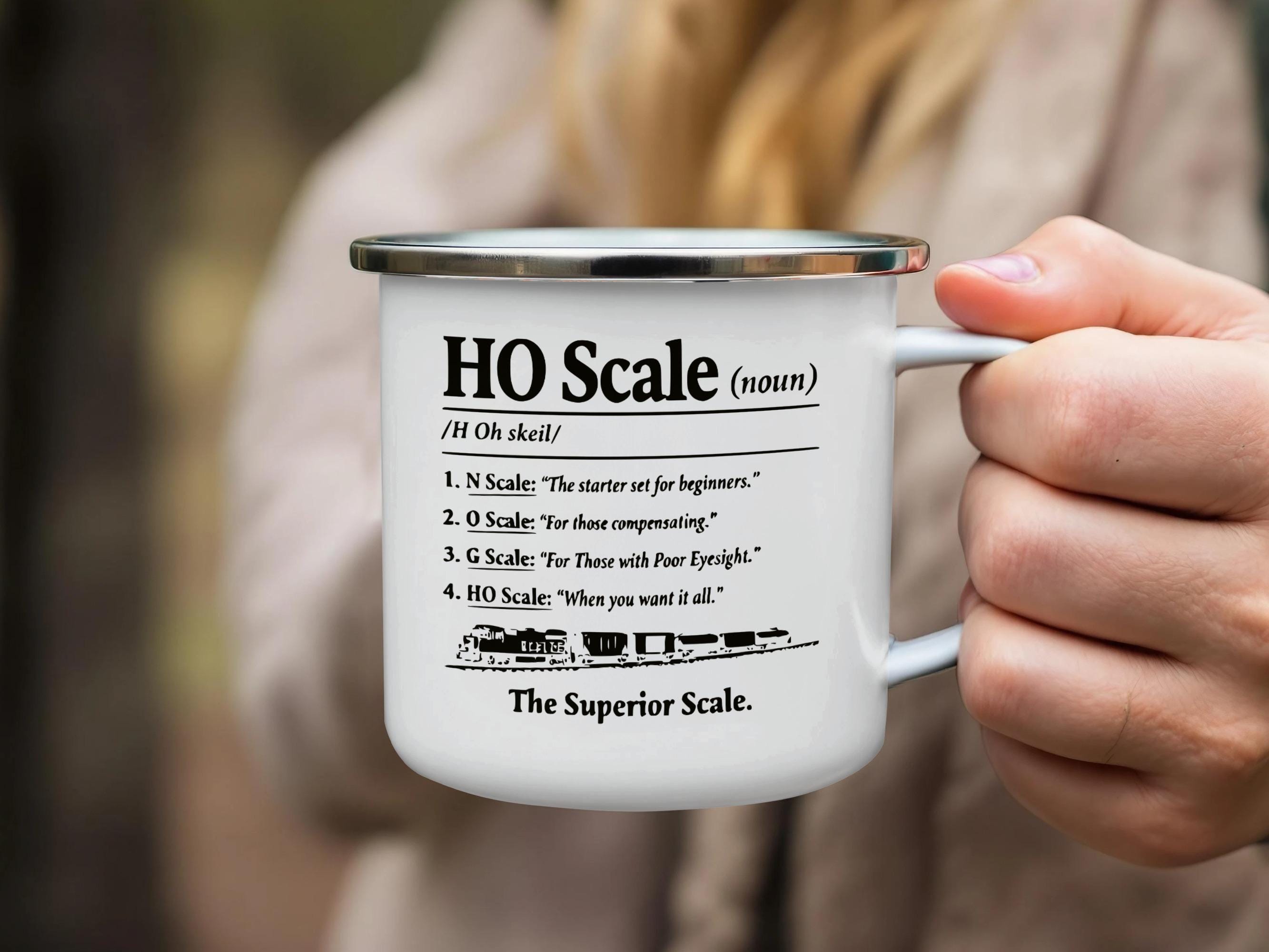 Model Train Mug, Fun HO Scale Definition, Train Enthusiast Gift, Railway Lover Mug, Perfect for Train Collectors, Coffee Tea Mug