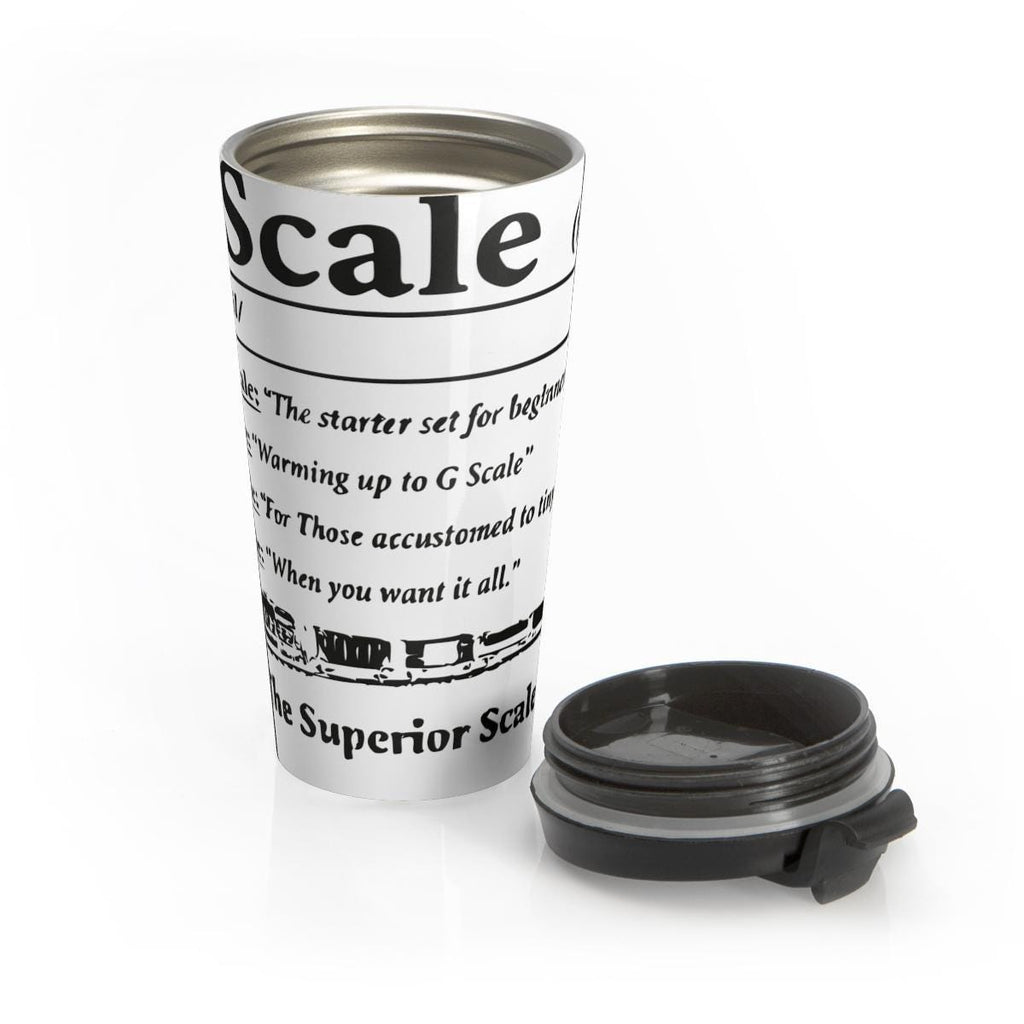 Travel mug with vintage train design, perfect coffee thermos for train enthusiasts, insulated tumbler with lid for hot and cold drinks