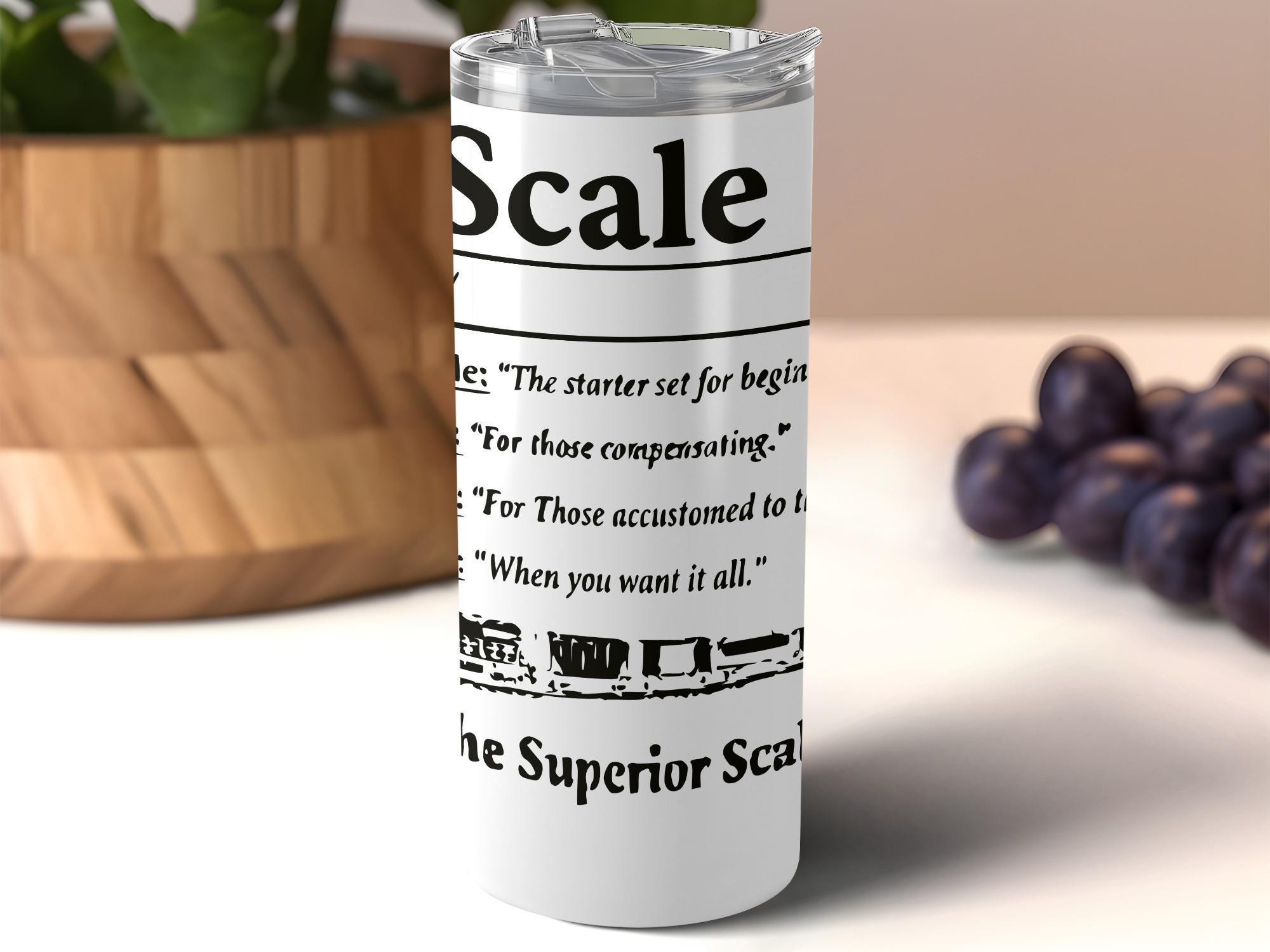 Model Train Themed Tumbler, Unique Train Lover Gift, Insulated Travel Mug, Railway Enthusiast Drinkware, Novelty Train Scale Design