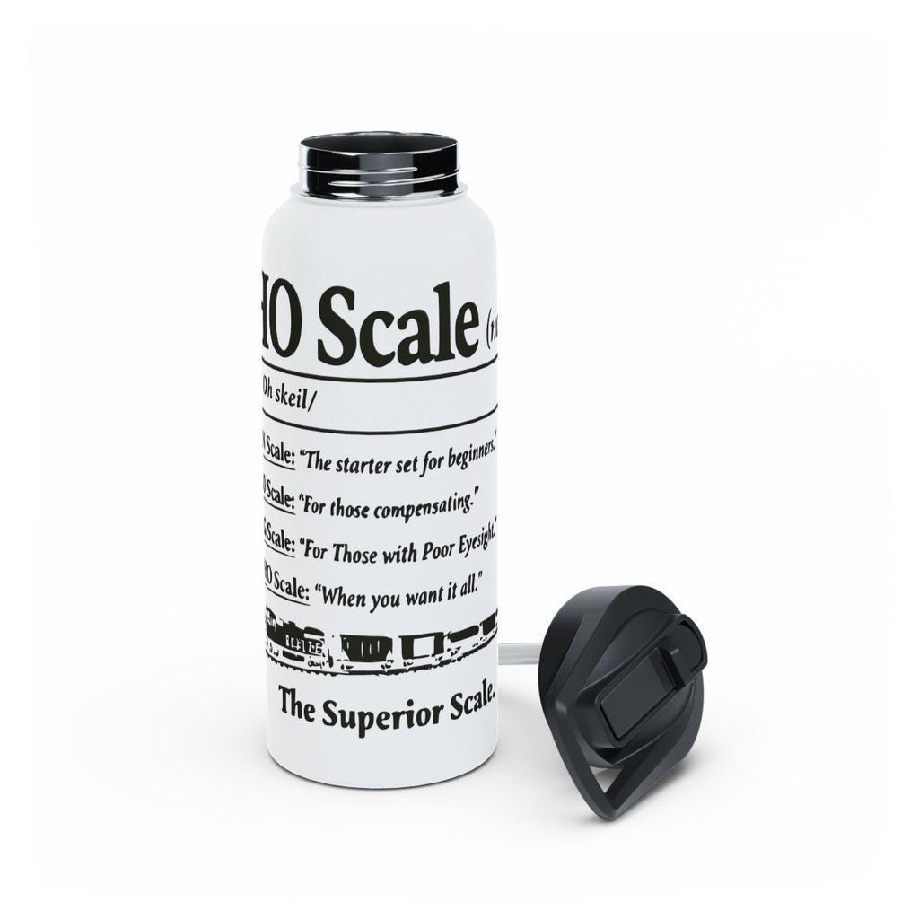 Model Train Themed Water Bottle, Funny Model Railroad Enthusiast Gift, Insulated Flask, Train Hobby Accessory, Unique Train Scale Design