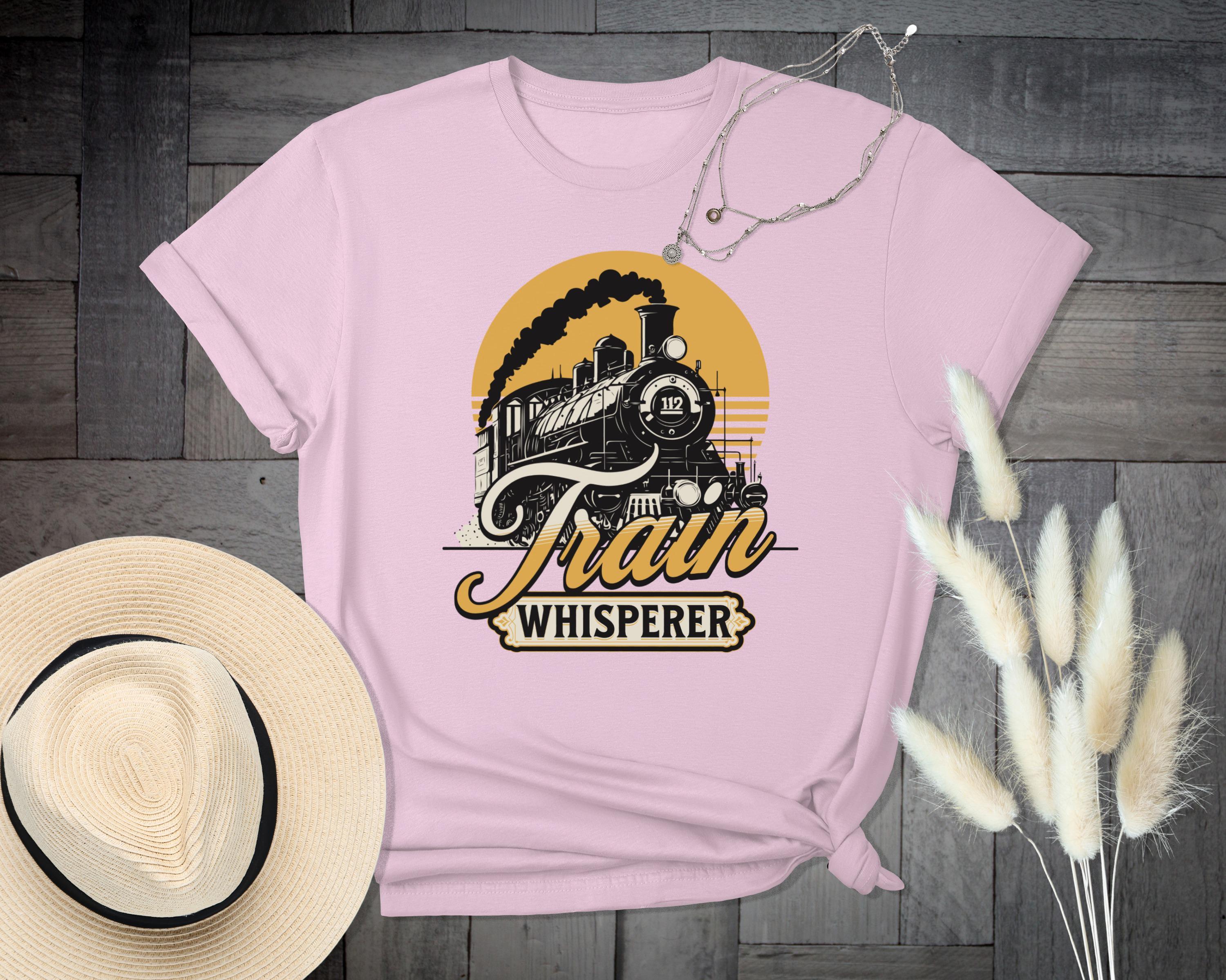 Train Whisperer T Shirt, Vintage Train Graphic Tee, Railroad Enthusiast Gift, Retro Train Lover Shirt, Locomotive Artwork T Shirt
