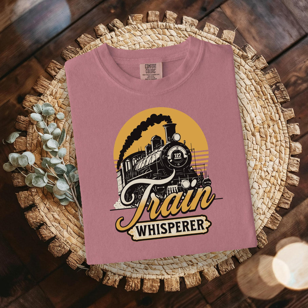 Train Whisperer T-Shirt, Vintage Steam Engine Graphic Tee, Railroad Enthusiast Gift, Retro Train Lover Shirt, Locomotive Print Top
