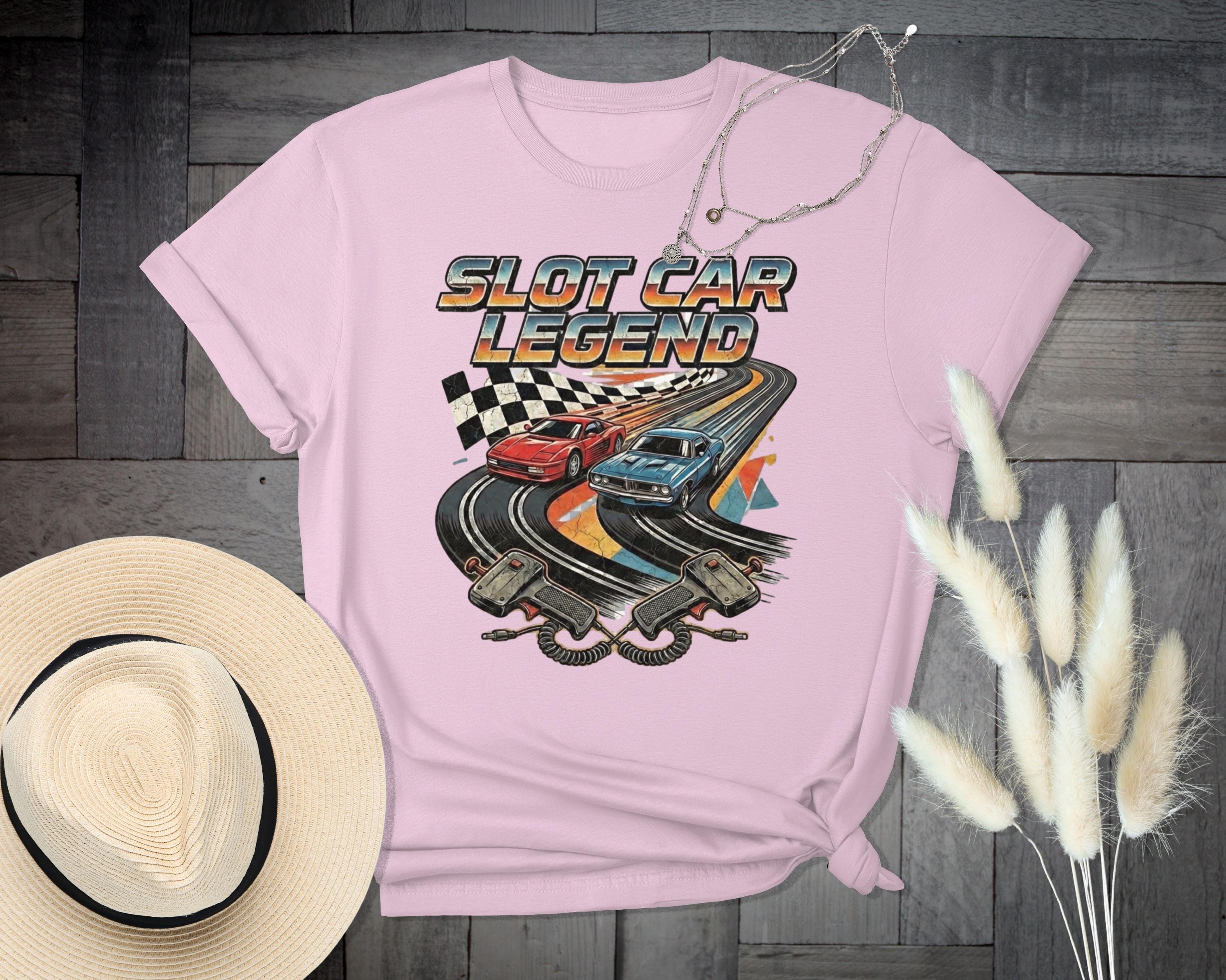 Slot Car Legend T-Shirt, Retro Racing Tee, Vintage Style Graphic Shirt, Classic Car Enthusiast Gift, Cool Racing Apparel