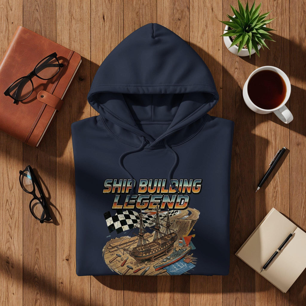 Ship Building Legend Hoodie, Nautical Ship Builder Gift, Maritime Enthusiast Sweatshirt, Unique Boating Apparel, Novelty Gift
