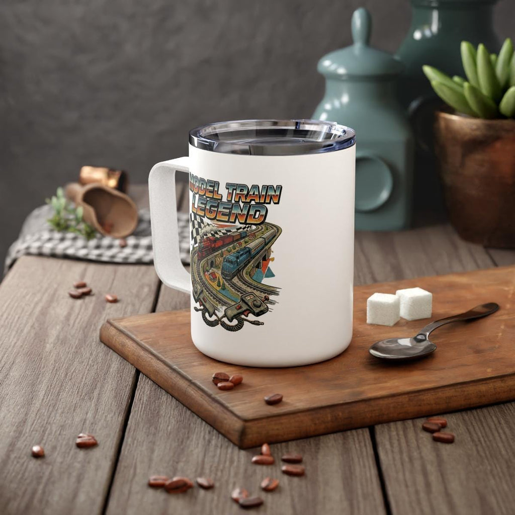 Model Train Legend Mug, Retro Train Enthusiast Gift, Coffee Mug for Train Lovers, Unique Train Collectors Cup, Vintage Train Mug