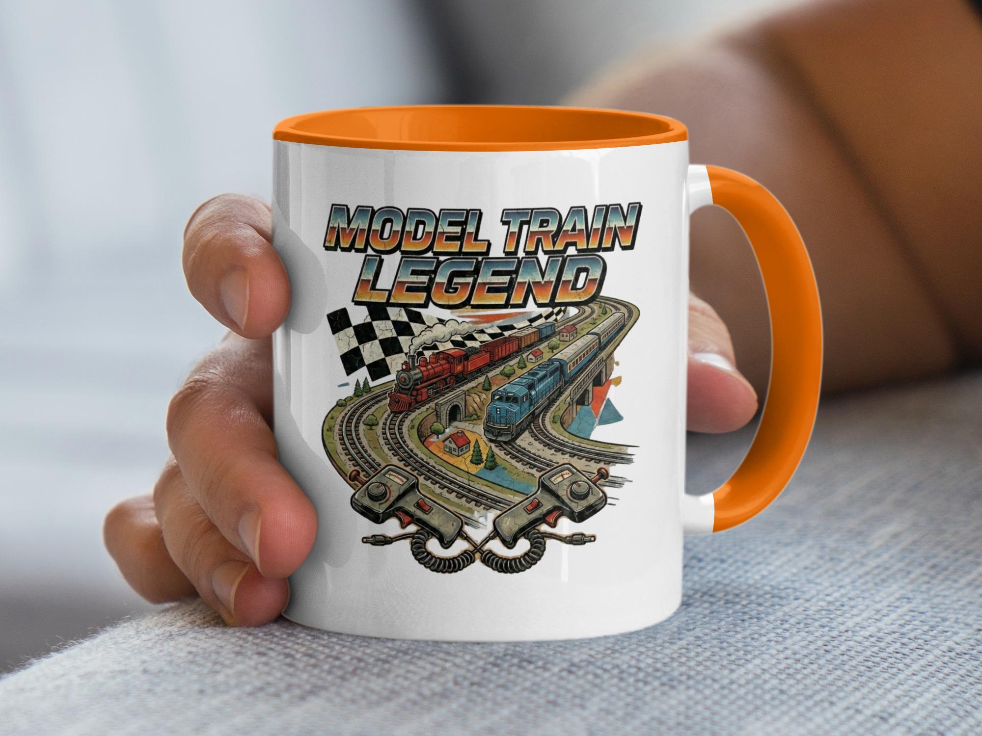 Model Train Legend Mug, Train Enthusiast Gift, Railway Hobbyist Coffee Cup, Vintage Train Design, Train Collector Present