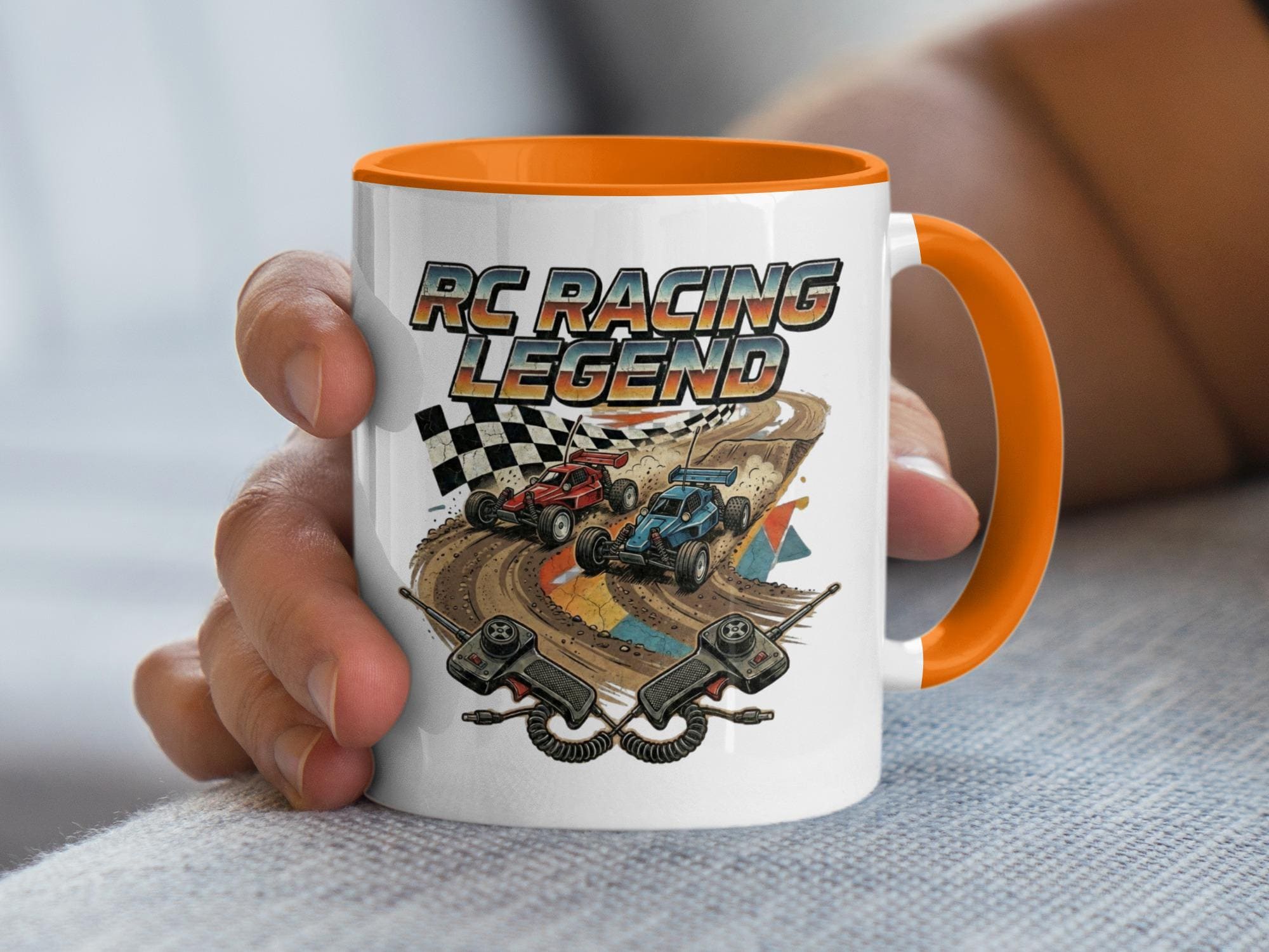 RC Racing Legend Mug, Remote Control Car Enthusiast Gift, RC Car Lover Coffee Cup, Racing Fan Gift Idea, Hobbyist Novelty Mug