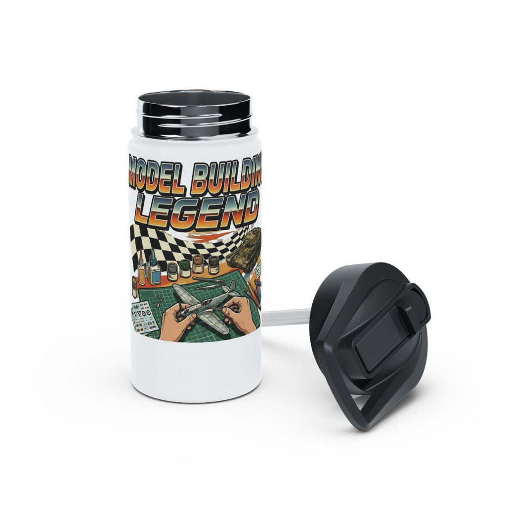 Model Building Legend Travel Mug, Unique Model Kit Hobbyist Gift, Cool Coffee Thermos Flask for Model Makers