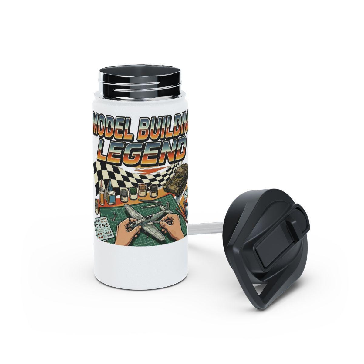 Model Building Legend Travel Mug, Unique Model Kit Hobbyist Gift, Cool Coffee Thermos Flask for Model Makers