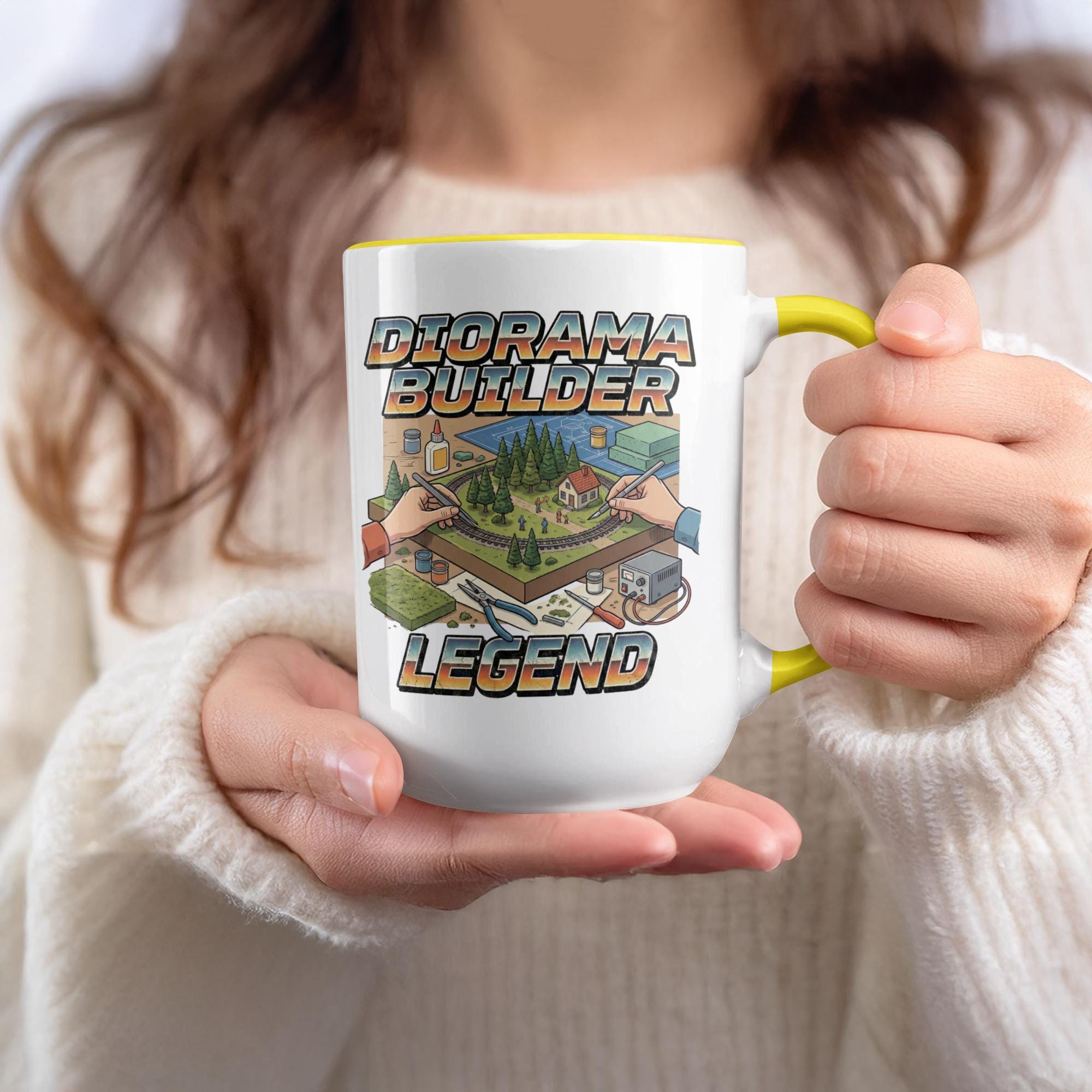 Diorama Builder Legend Mug, Unique Gift for Model Makers, Hobbyist Coffee Cup, Diorama Enthusiast Present, Craft Lover Mug