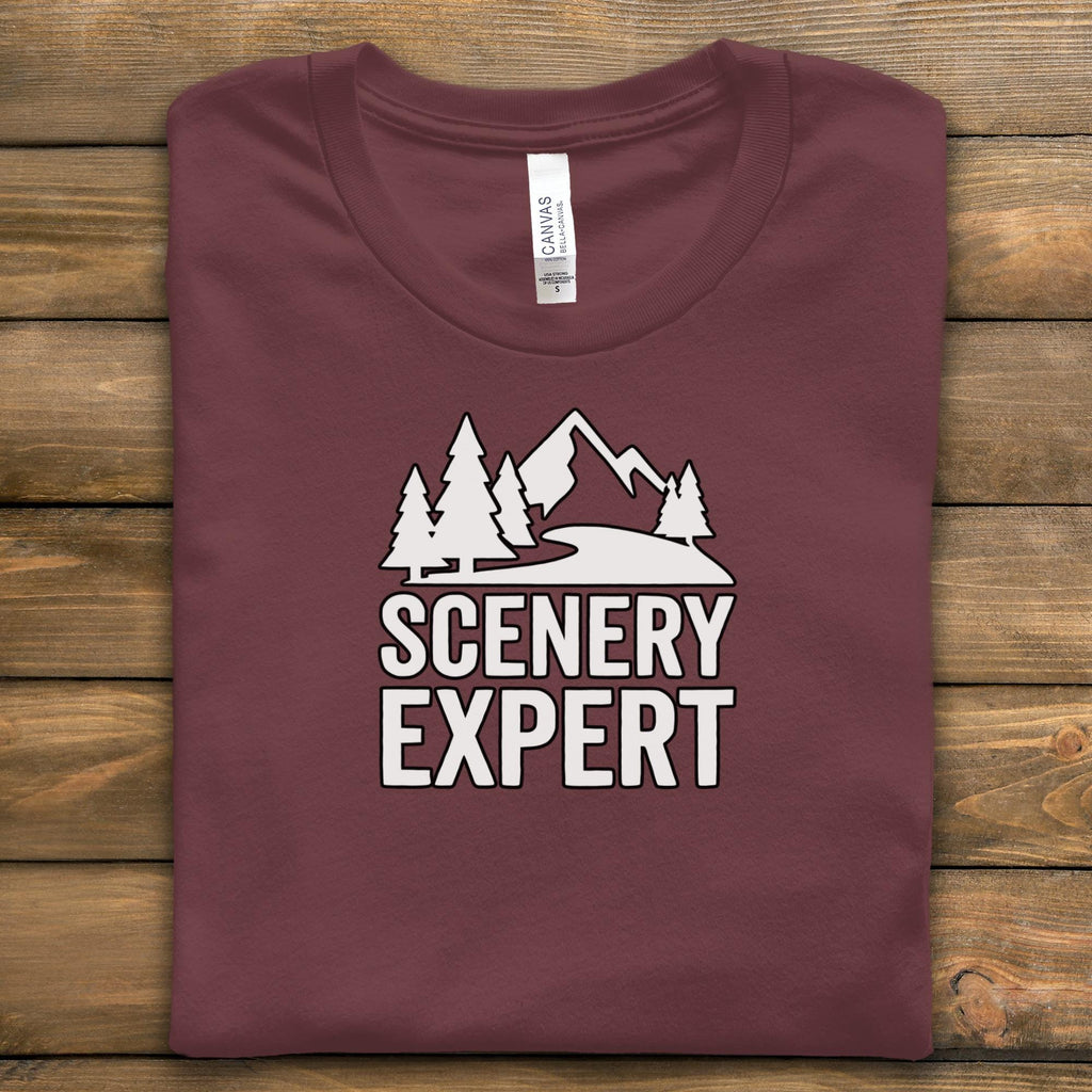 Scenery Expert T-Shirt, Scenic Nature Lover Tee, Outdoor Enthusiast Shirt, Hiking Adventure T-Shirt, Forest Mountain Graphic Tee