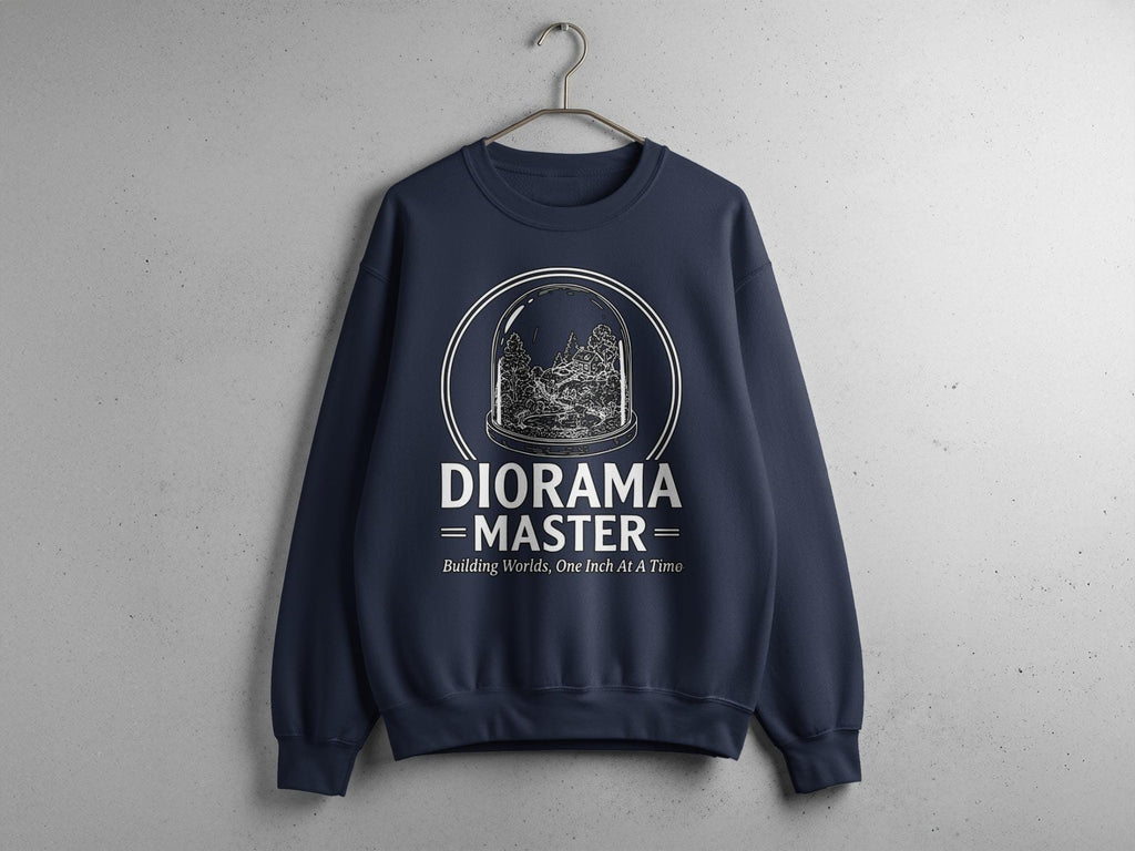 Diorama Master Sweatshirt, Hobbyist Crewneck, Model Builder Gift, Scale Model Enthusiast Apparel, Building Worlds Shirt