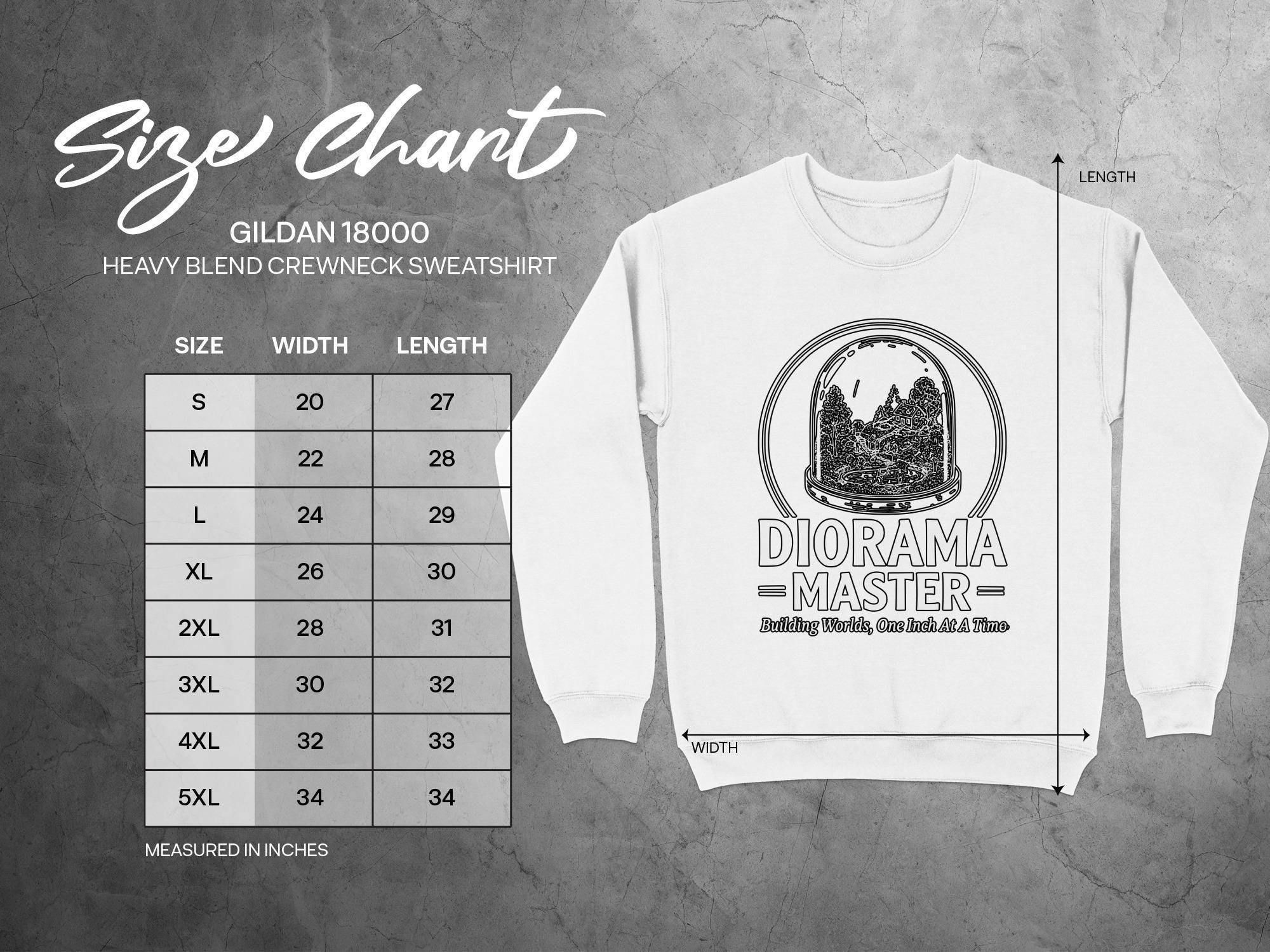 Diorama Master Sweatshirt, Unisex Crewneck, Building Worlds One Inch at a Time, Funny Hobby Gift, Geek Apparel, Cool Graphic Tee