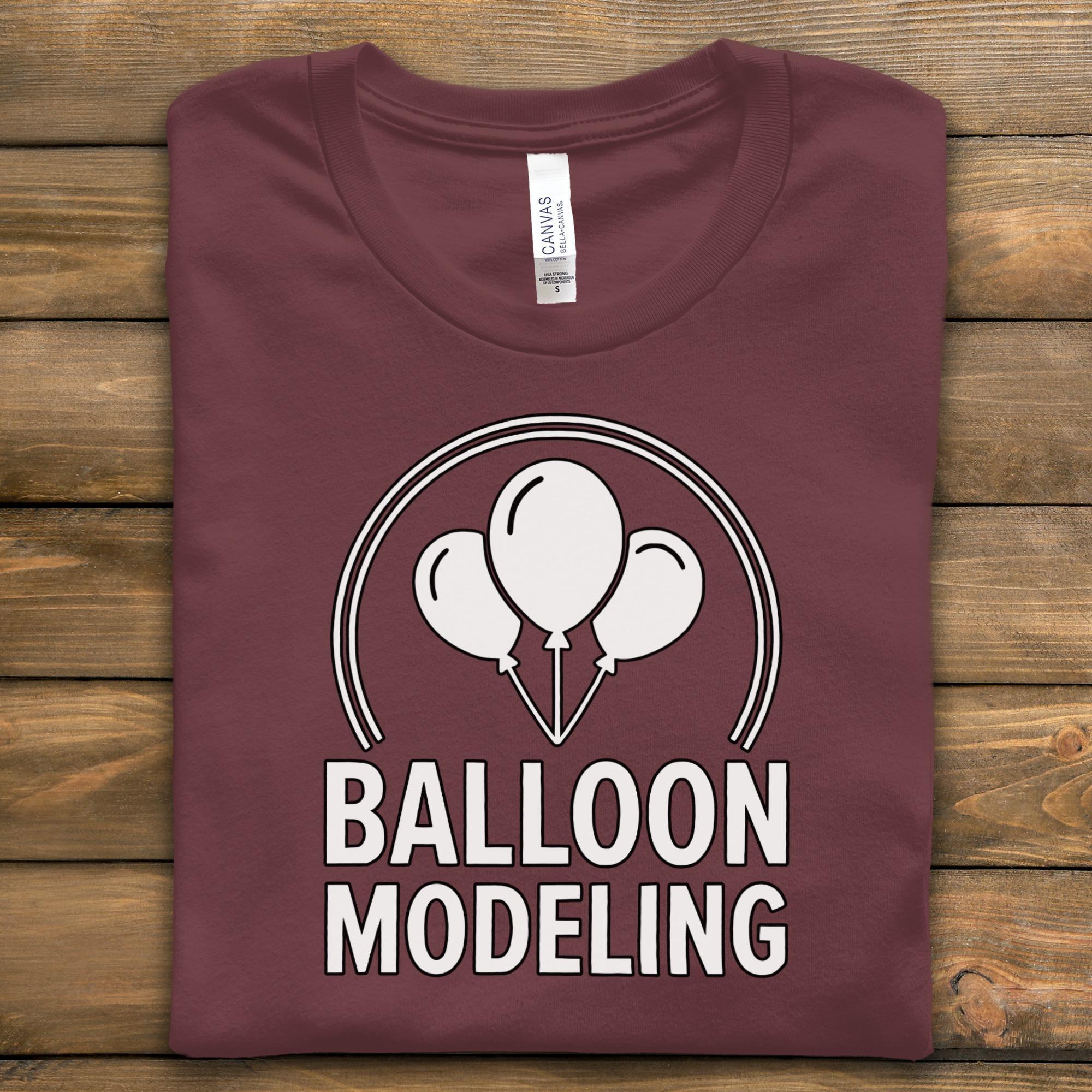 Balloon Modeling T Shirt, Fun Balloon Art Shirt, Creative Balloon Artist Gift, Novelty Balloon Design Tee, Funny Balloon Clothing