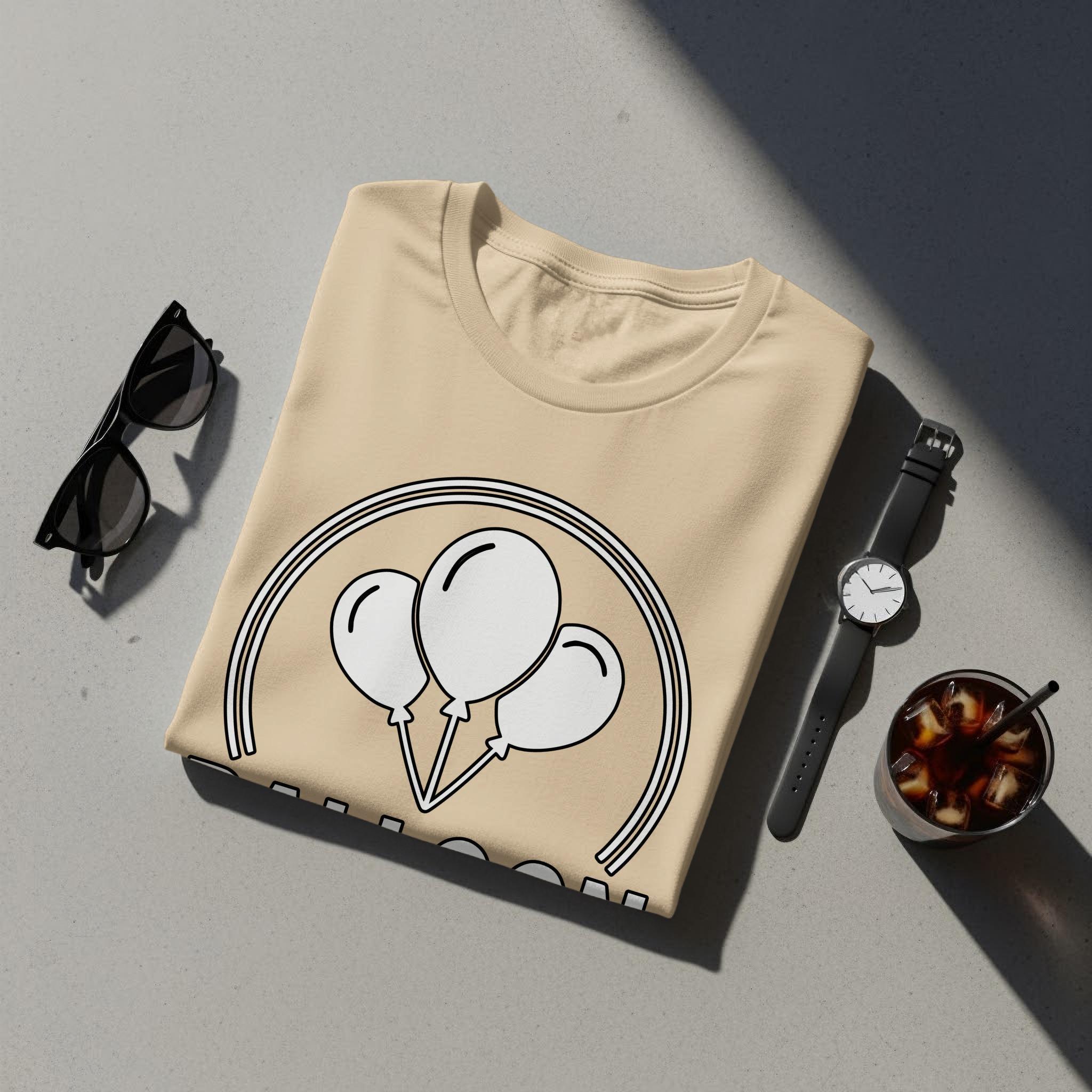Balloon Graphic Tee, Retro Balloon T Shirt, Casual Graphic Tee, Balloons Print Shirt, Soft Tee, Unisex Gift Shirt, Trendy Fun Tee