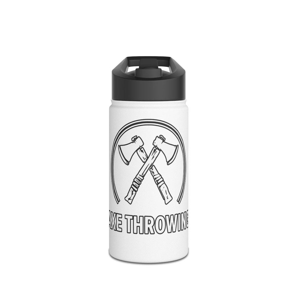 Axe Throwing Water Bottle, Double Axe Design Sports Bottle, BPA-Free Insulated Bottle, Unique Gift for Axe Enthusiasts, Outdoor Gear