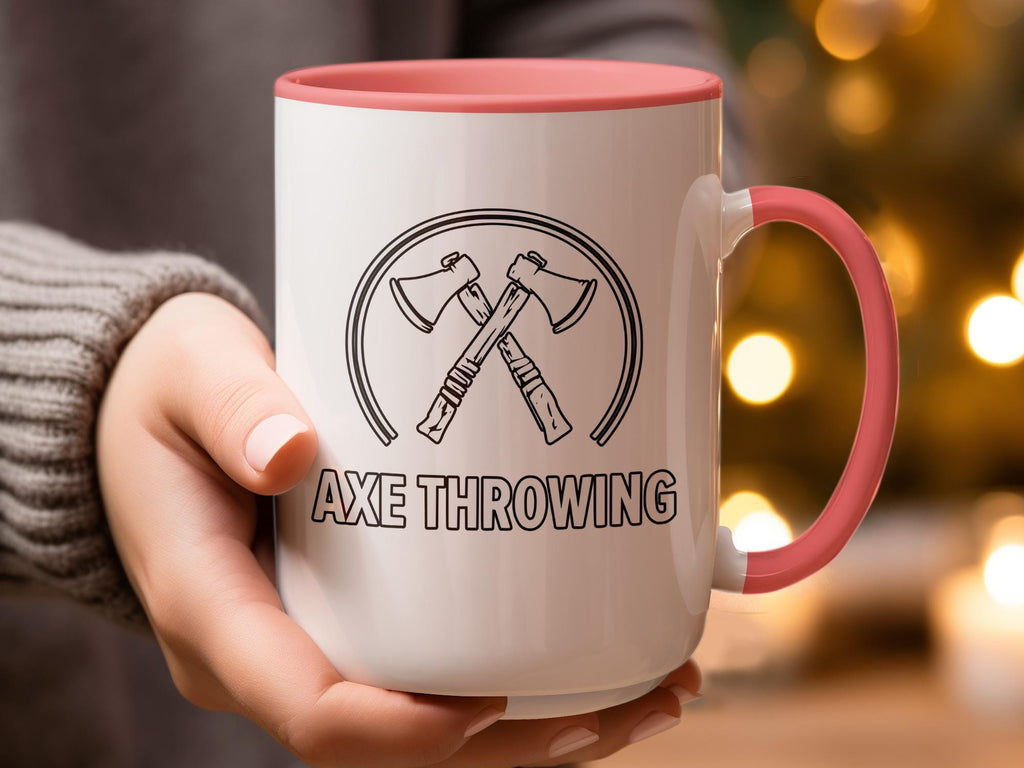 Axe Throwing Mug, Funny Ceramic Coffee Mug, Gift for Axe Throwing Enthusiast, Unique Mug, Novelty Coffee Lover Gift