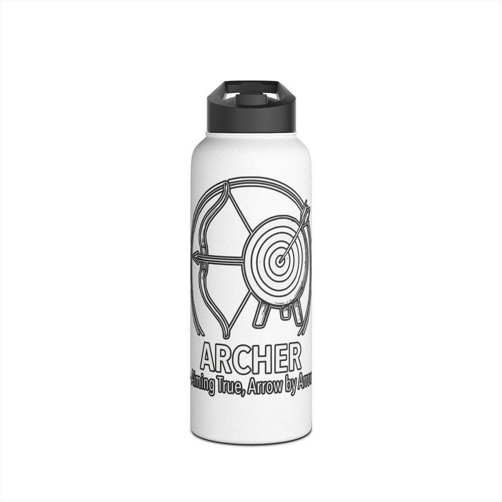 Archery Themed Water Bottle, Target Design, Sports Bottle for Archery Lovers, Archery Gift, Bow and Arrow, Reusable Bottle, Hydration