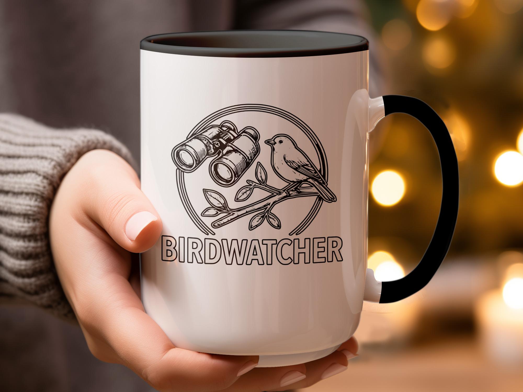 Birdwatcher mug, bird watching gift, bird lover coffee mug, wildlife enthusiast cup, birdwatching present, nature exploring mug