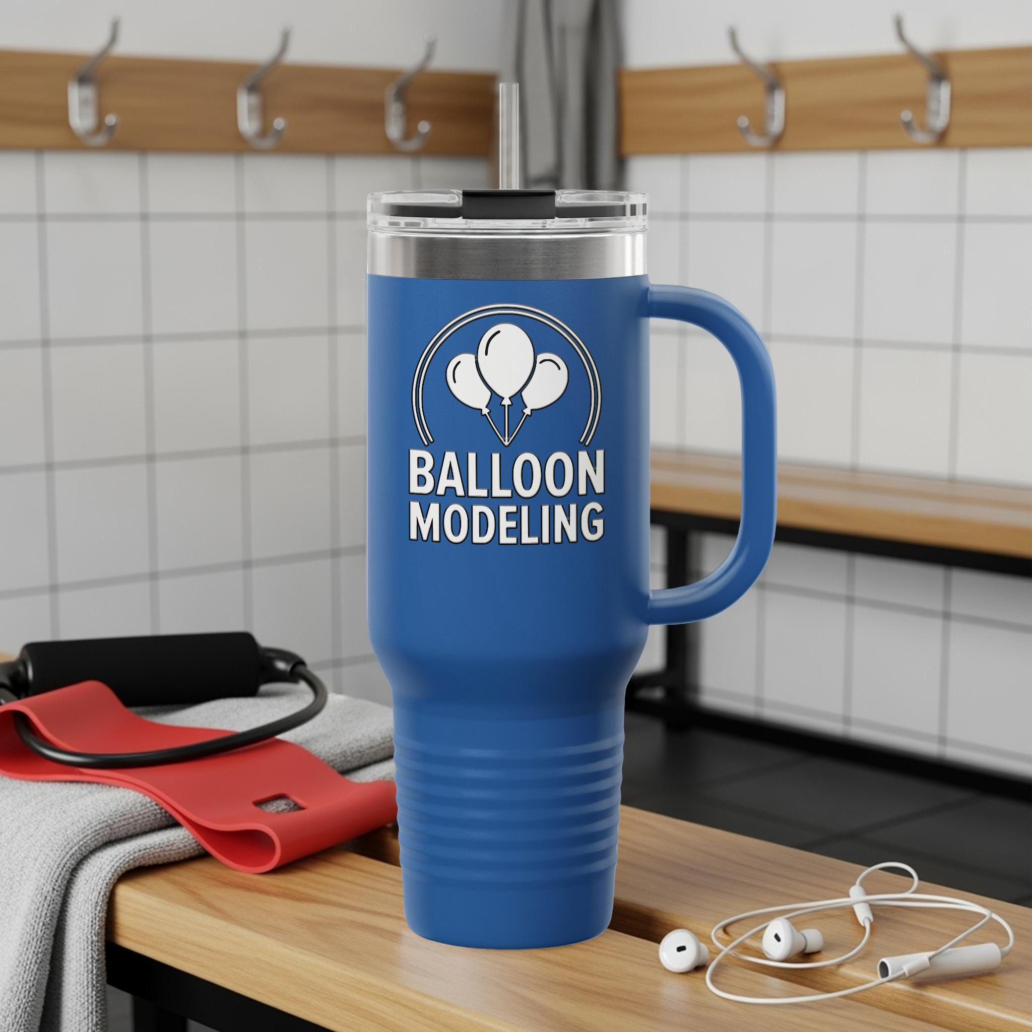 Balloon Modeling Tumbler, Insulated Travel Mug,  Travel Coffee Cup, Jumbo Mug, Funny Balloon Art Gift, Large Handle Cup