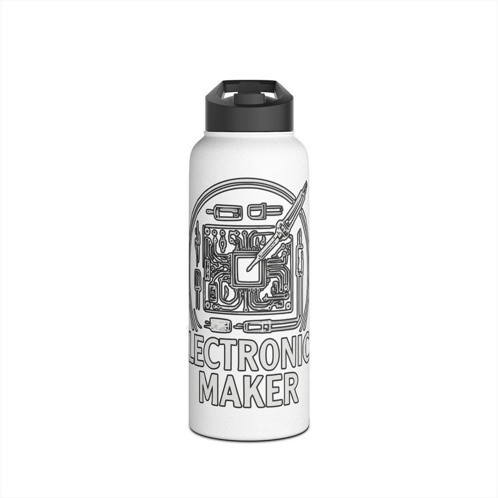 Electronic Maker Insulated Water Bottle, Tech Enthusiast Gift, Cool Circuit Design, Engineer Gift, Unique Water Bottle