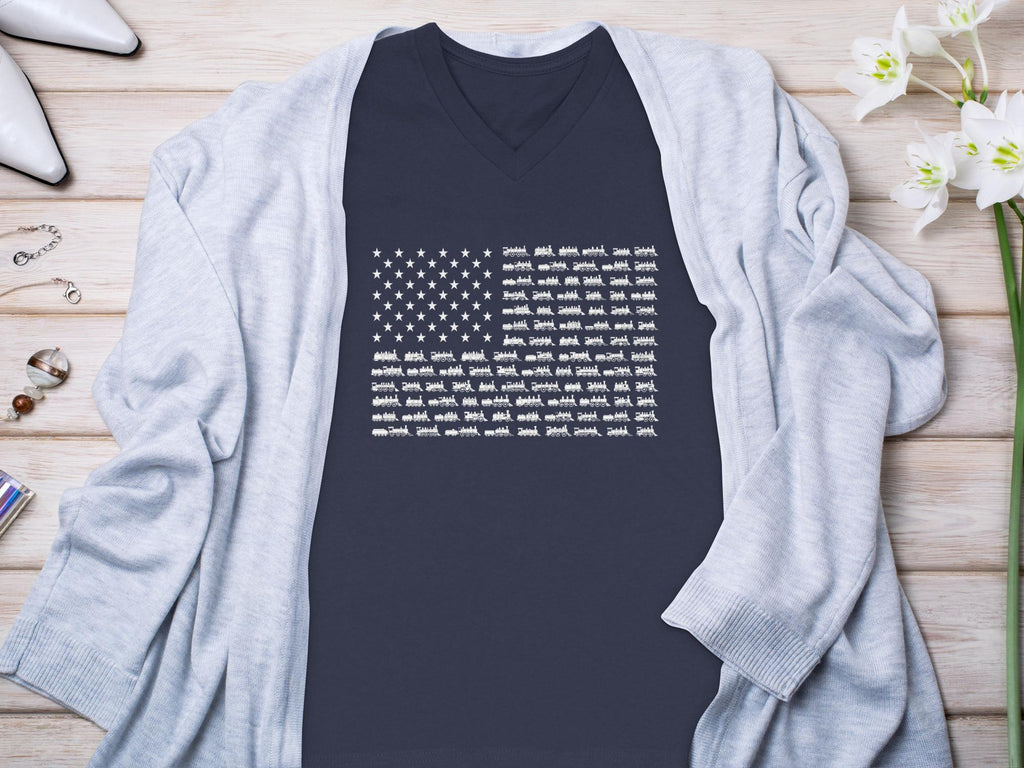 Patriotic American Flag Shirt, USA Flag Tee, Independence Day Clothing, Fourth of July Shirt, Stars and Stripes Top, Summer Fashion