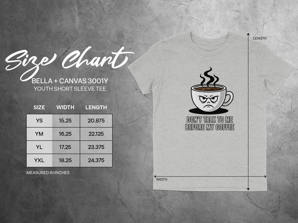 Don't Talk To Me Before My Coffee T-Shirt, Funny Coffee Mug, Coffee Lover Gift, Sarcastic Shirt, Coffee Quote, Caffeine Addict Tee