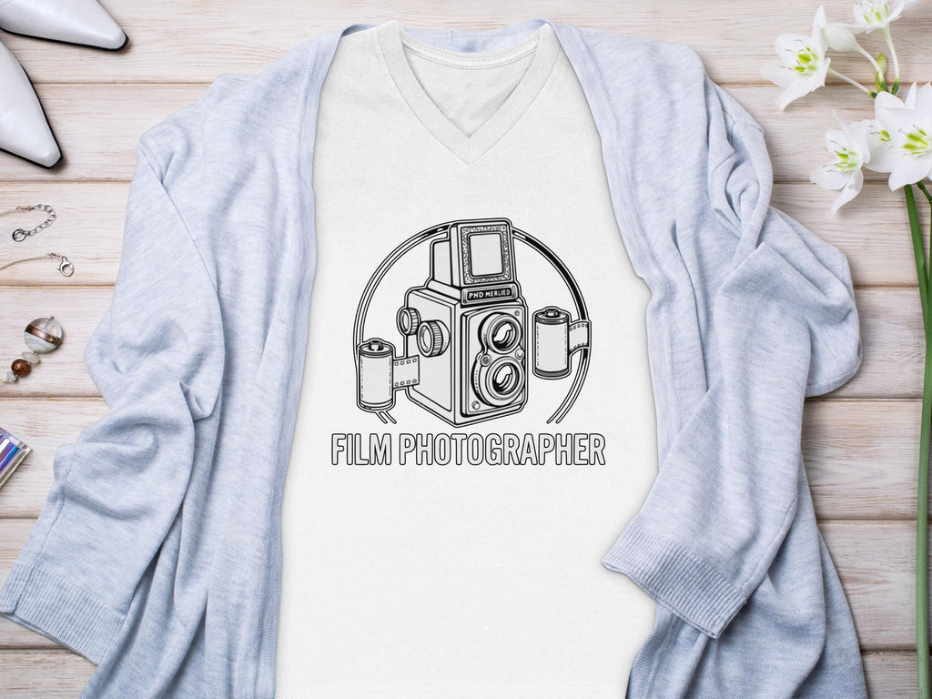 Film Photographer T-Shirt, Vintage Camera Tee, Photography Lover Gift, Analog Photography Shirt, Old Camera Graphic T Shirt