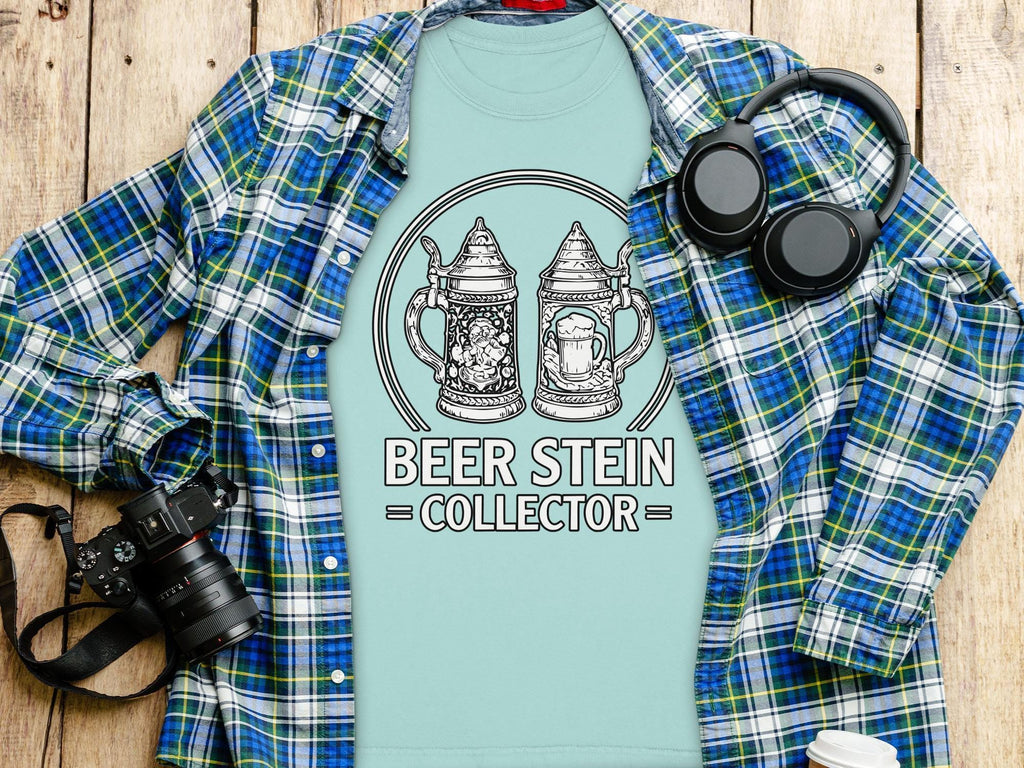 Beer Stein Collector T-Shirt, Unique Gift Idea, Comfort Colors Tee, Gift For Him, German Beer Lover, Oktoberfest Shirt, Stein Mug Shirt