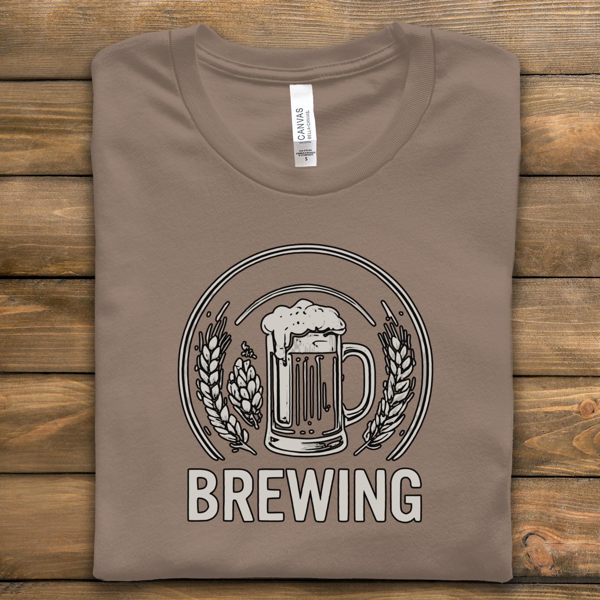 Brewing T-Shirt, Craft Design, Beer Lover Gift, Unique Graphic Tee, Stylish Apparel, Hops and Grain, Brewmaster Shirt